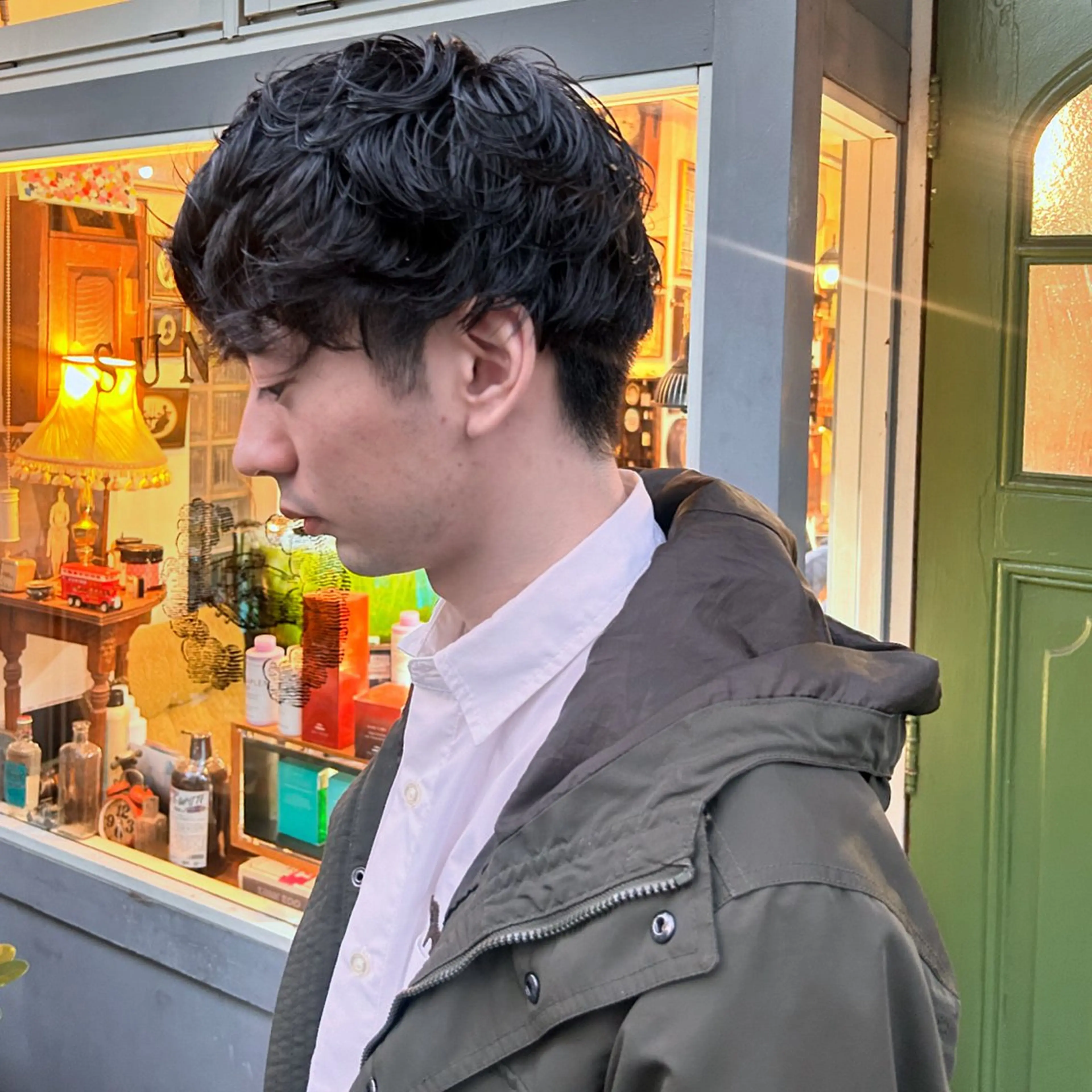 ショート パーマ メンズ メンズパーマ カット パーマ 清水千優/パーマ/透 明感カラー/メンズのヘアスタイル