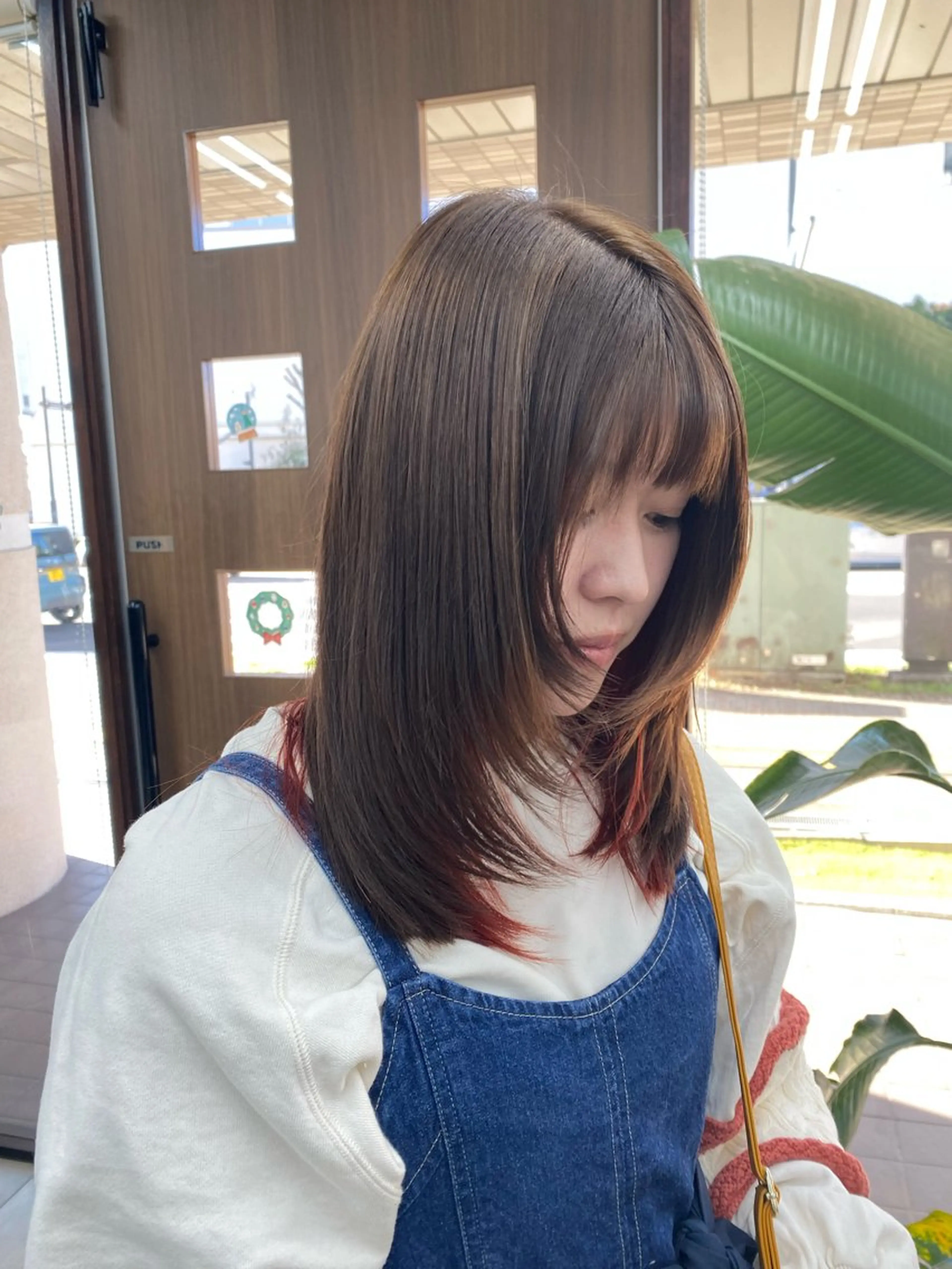 ミディアム レイヤーカット ヘアカラー トリートメント 月野涼風 /レイヤーカットのヘアスタイル