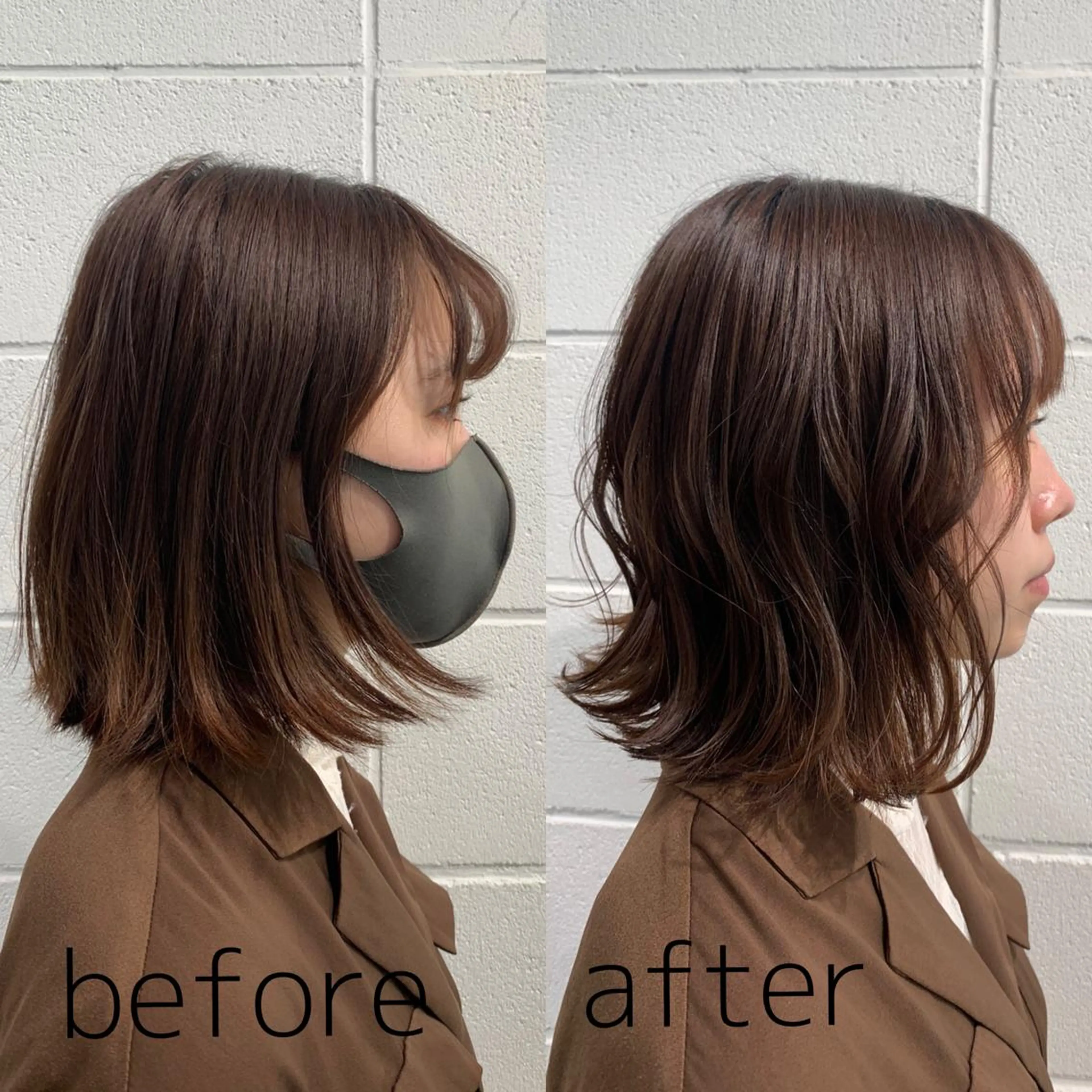 ミディアム 切りっぱなしボブ ボブ HARU//原宿🤍 リピート率NO.1のヘアスタイル