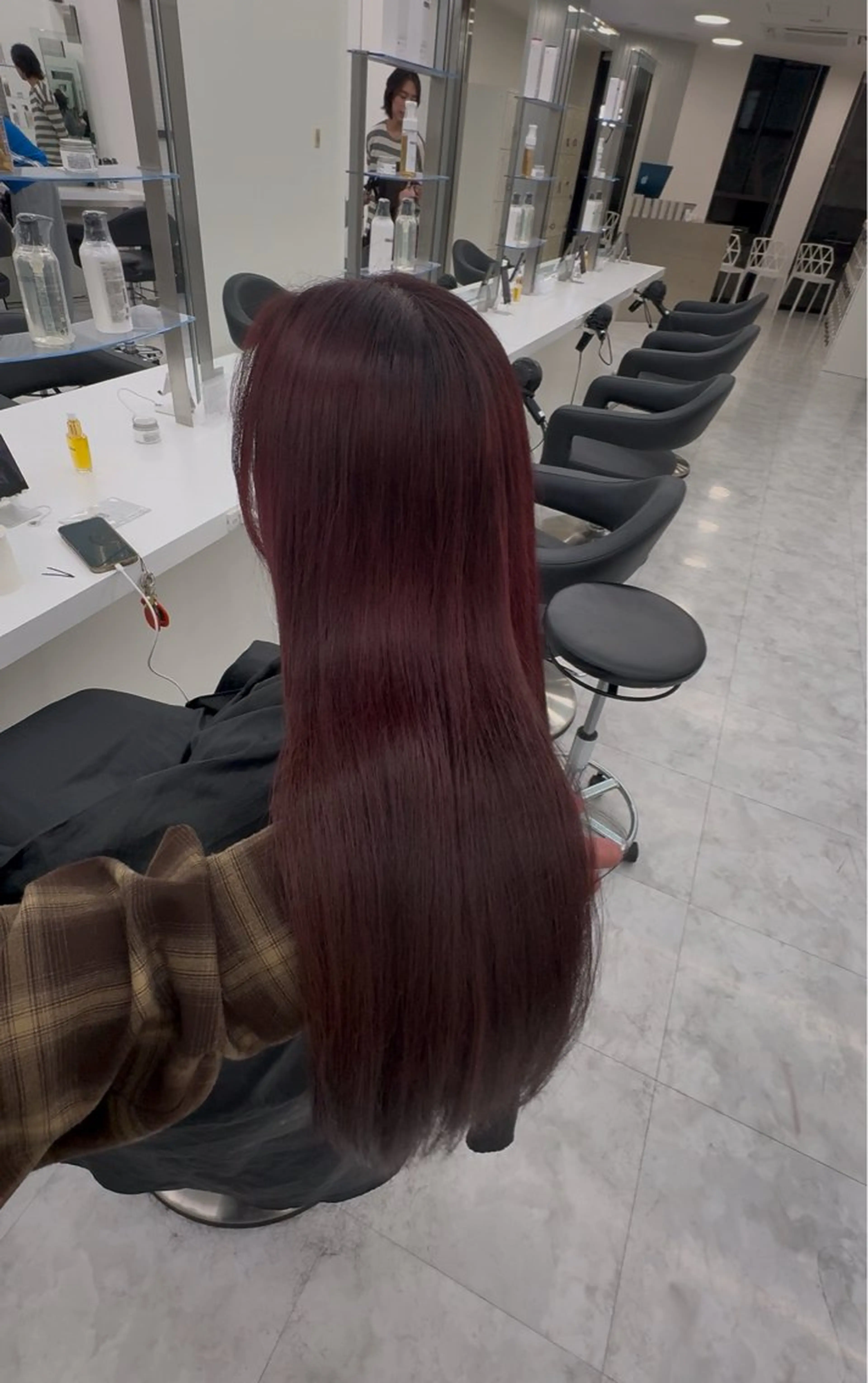 ロング カラー カット ヘアカラー トリートメント ヘッドスパ ヘアセット ♦️韓国トレンド暖色 🫗kazuki♦️のヘアスタイル