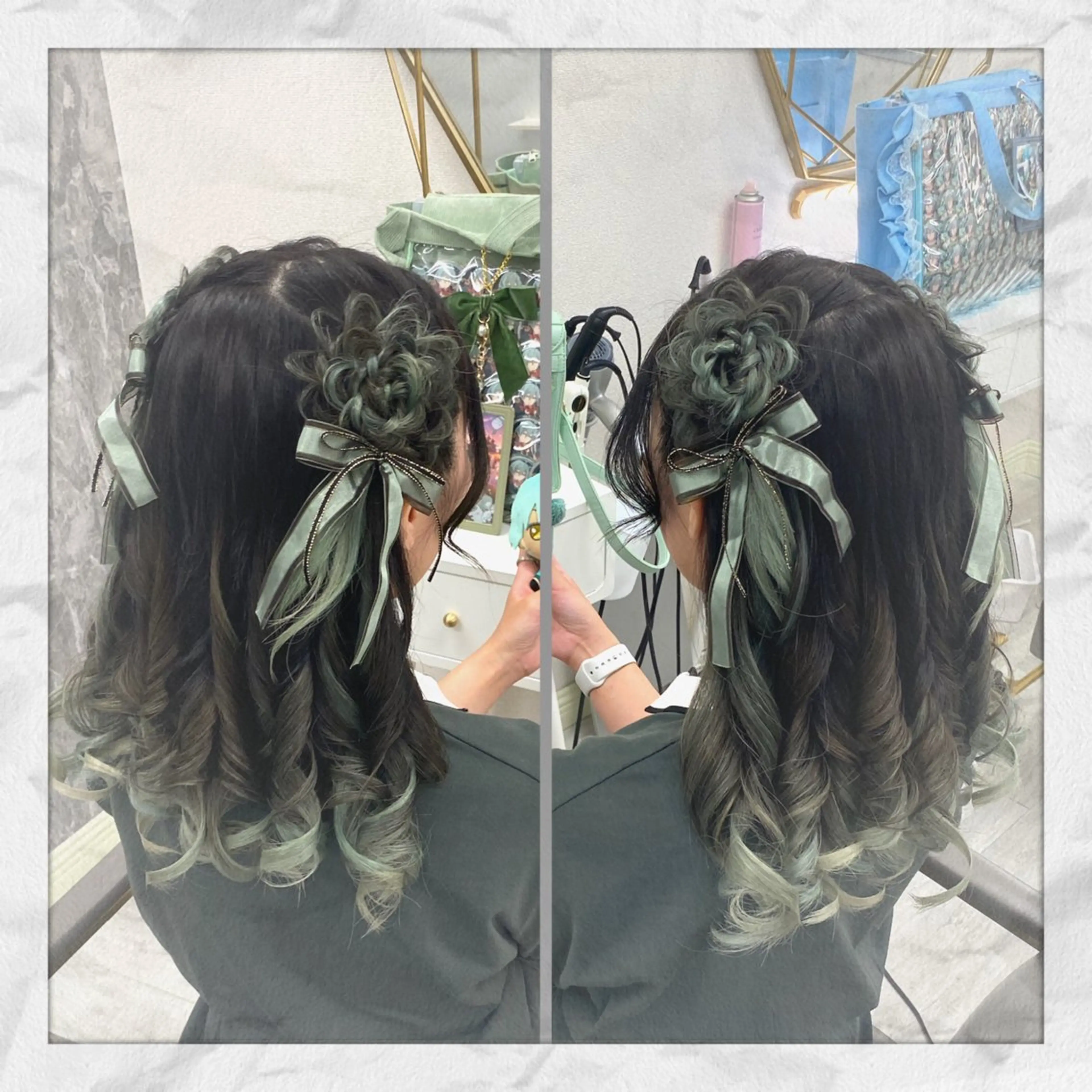 セミロング ヘアアレンジ ヘアセット ヘアセット/着付け 𓇼 松本 夏美𓇼のヘアスタイル