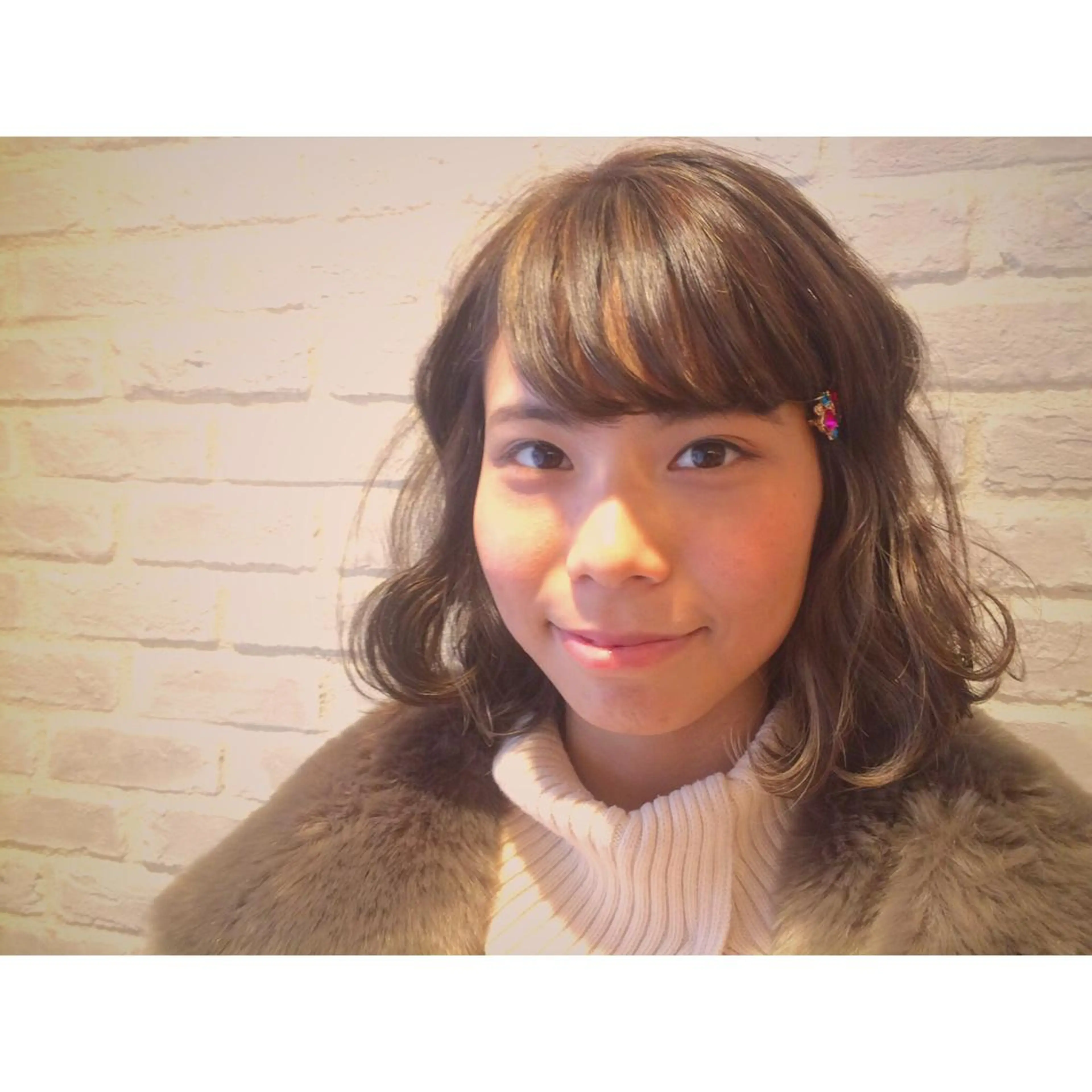 ショート ミディアム セミロング カラー パーマ ヘアアレンジ 藤井 菜緒のヘアスタイル