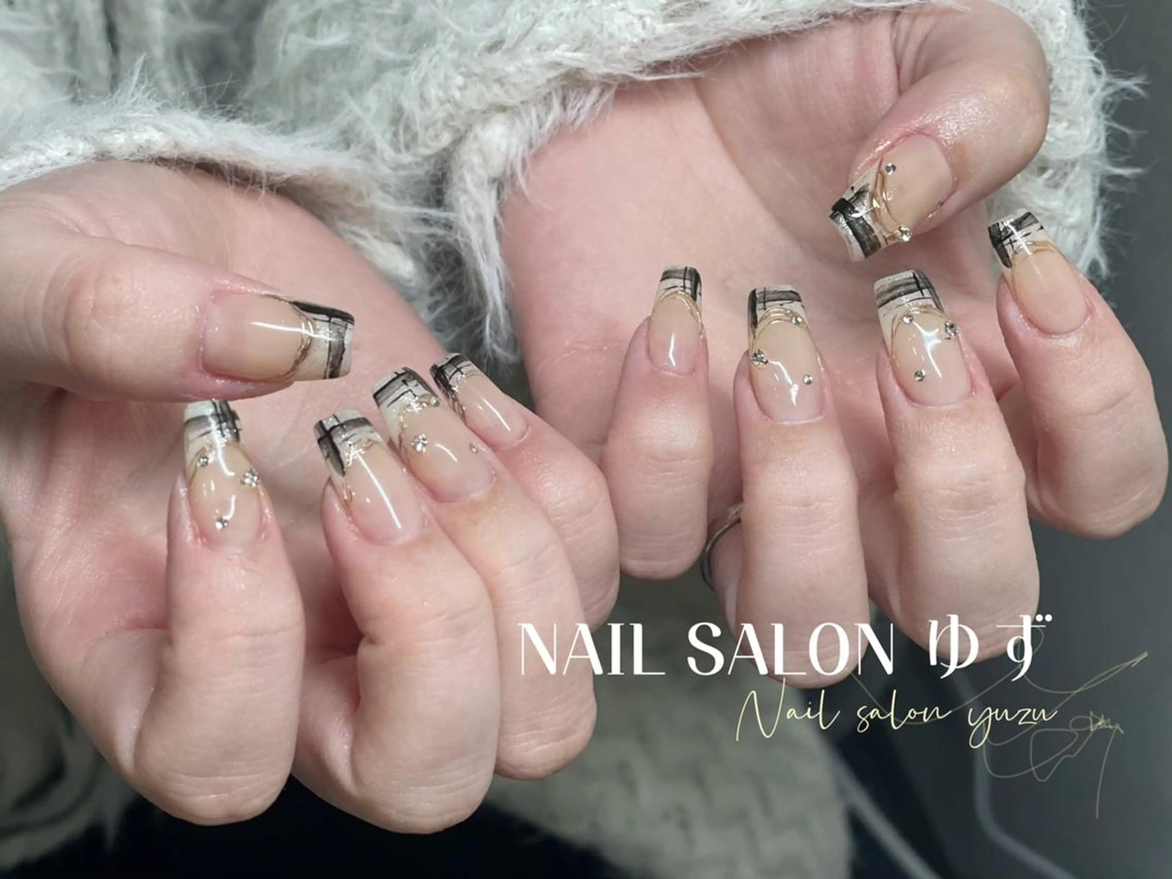 ネイル 長さ出し ハンドネイル MAKI💚💚💚 秋葉原.のネイルデザイン