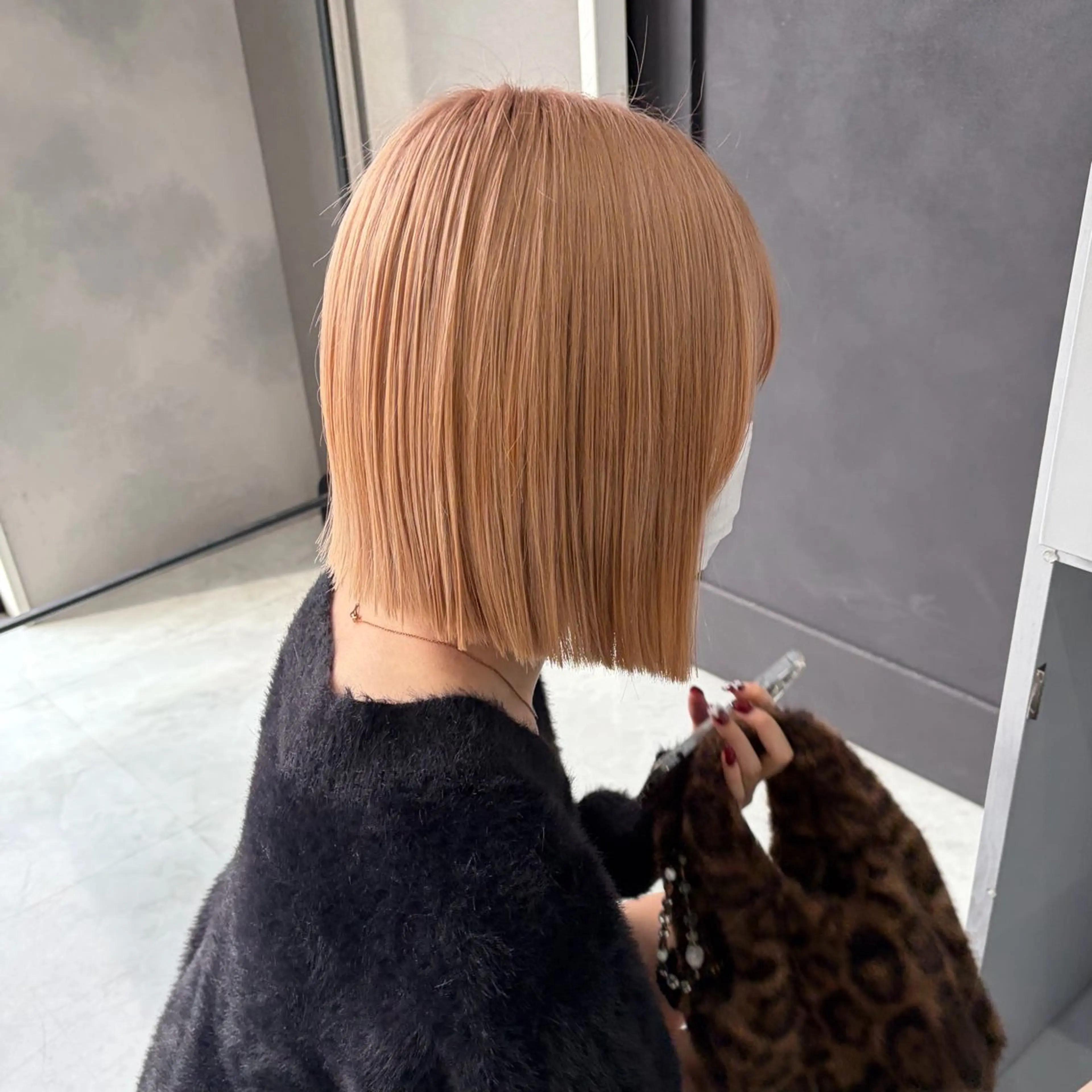 ミディアム カラー カット ヘアカラー トリートメント sato mizukiのヘアスタイル