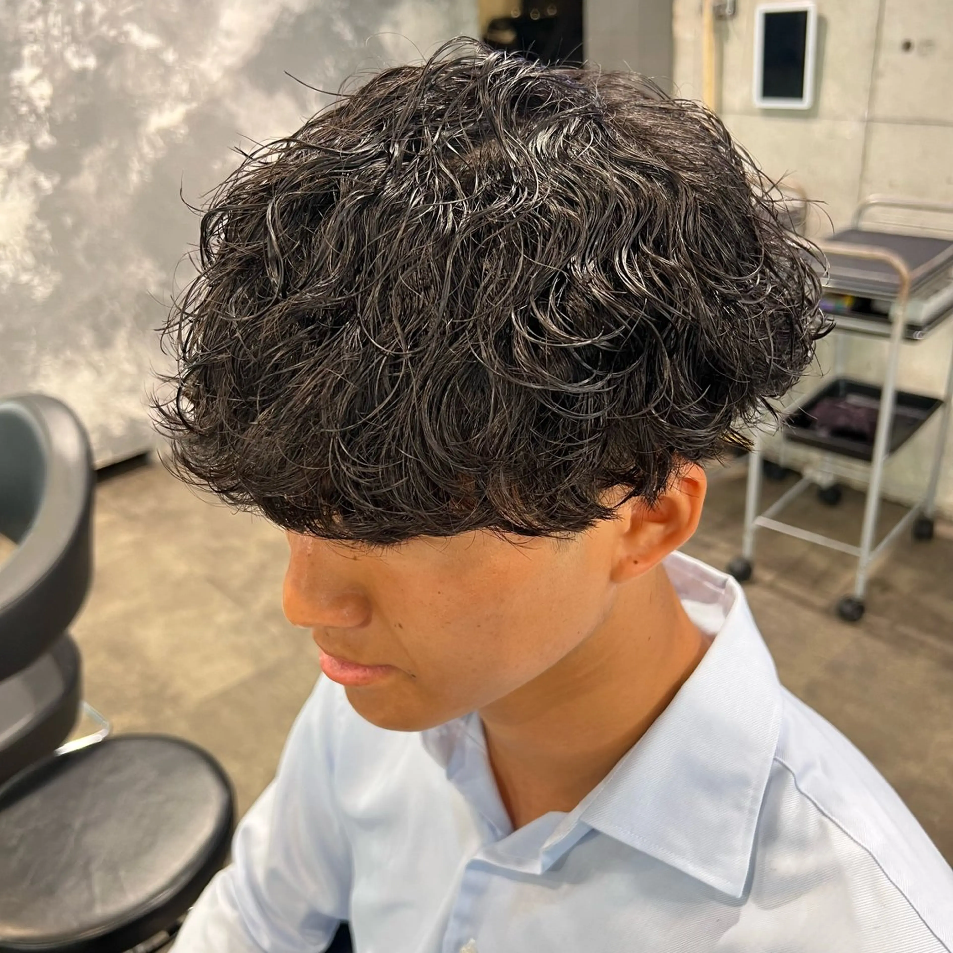 ショート カラー パーマ ヘアアレンジ メンズ キッズ 🔷横浜1のパーマ 職人🔷将太郎のヘアスタイル