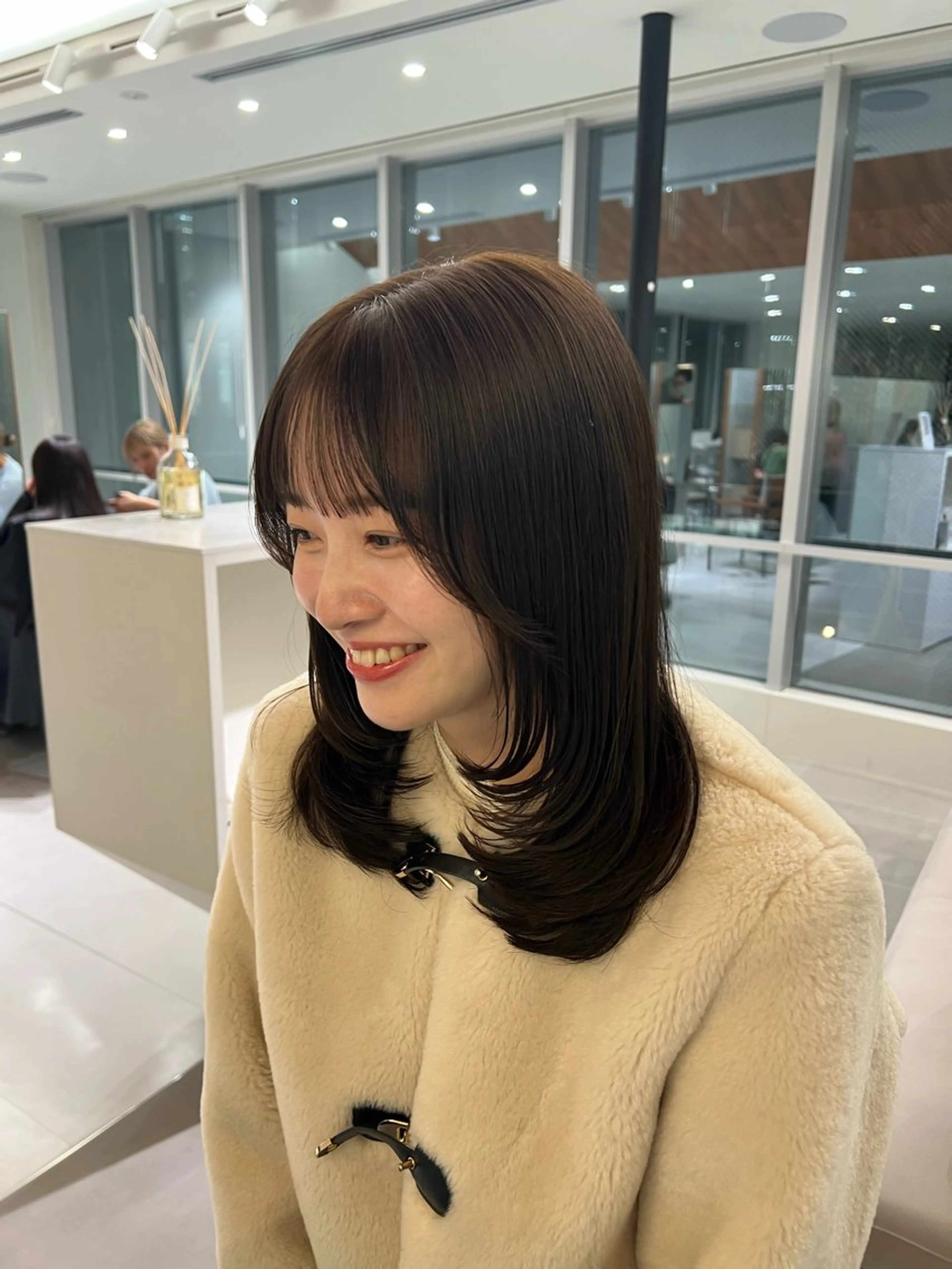 ミディアム カット パーマ LORENAO所属・ブリーチなしカラー♡ rinaのヘアスタイル