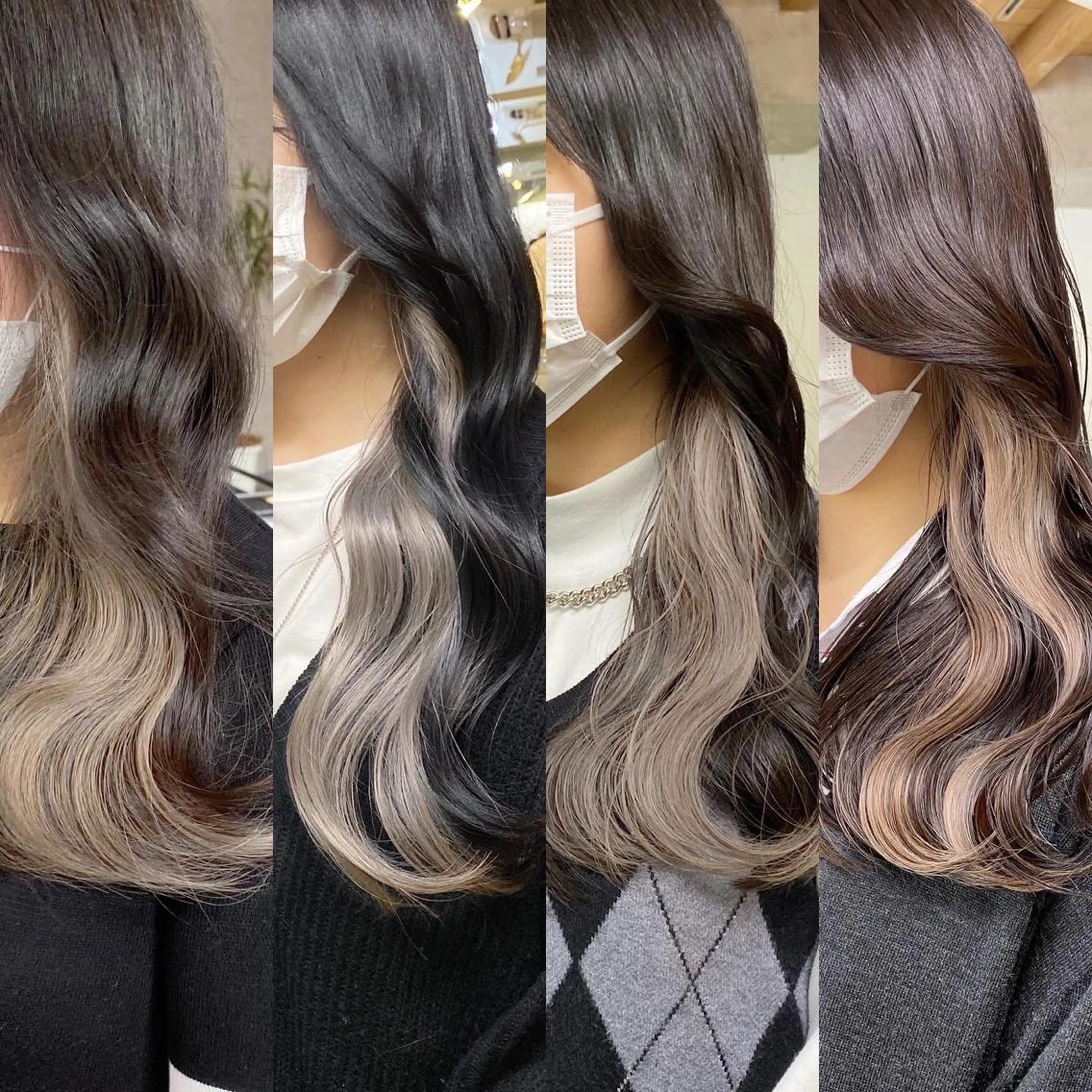 ロング カラー ヘアアレンジ ヘアカラー 切りっぱなしボブ/ デザインカラー店長のヘアスタイル