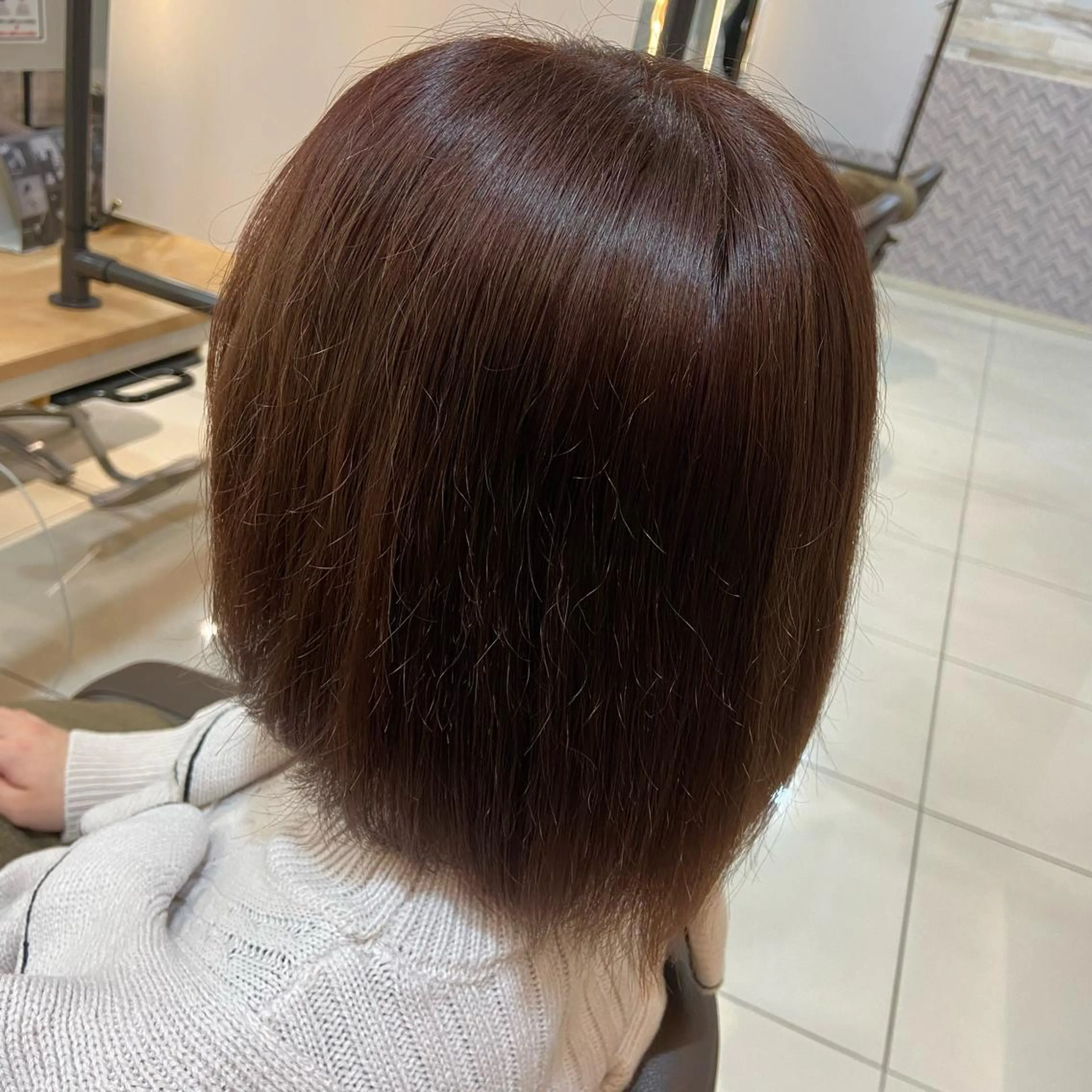 ショート カラー ヘアカラー トリートメント ボブカット/アレンジ /さきのヘアスタイル