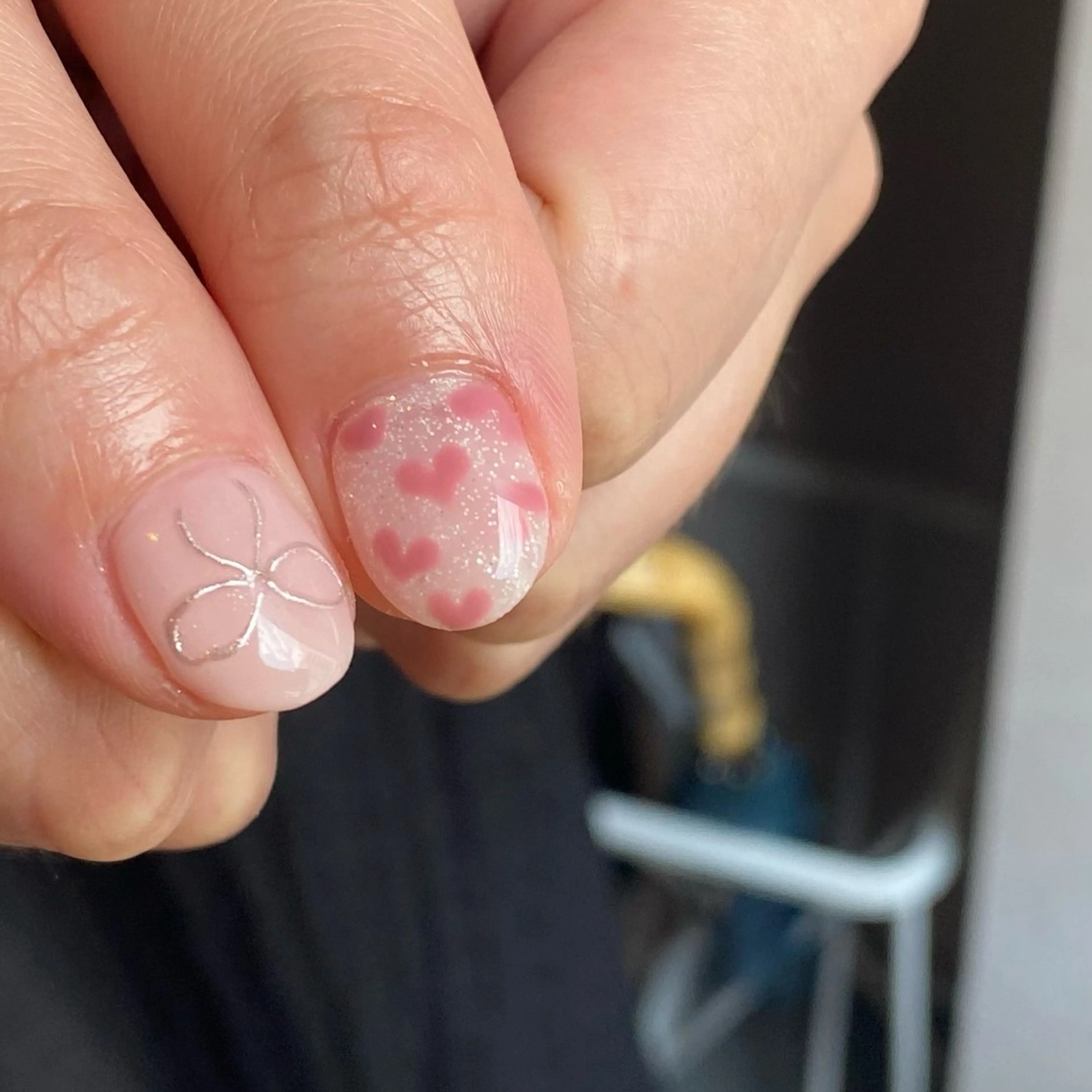 ネイル ハート ハンドネイル scre as Etelのネイルデザイン