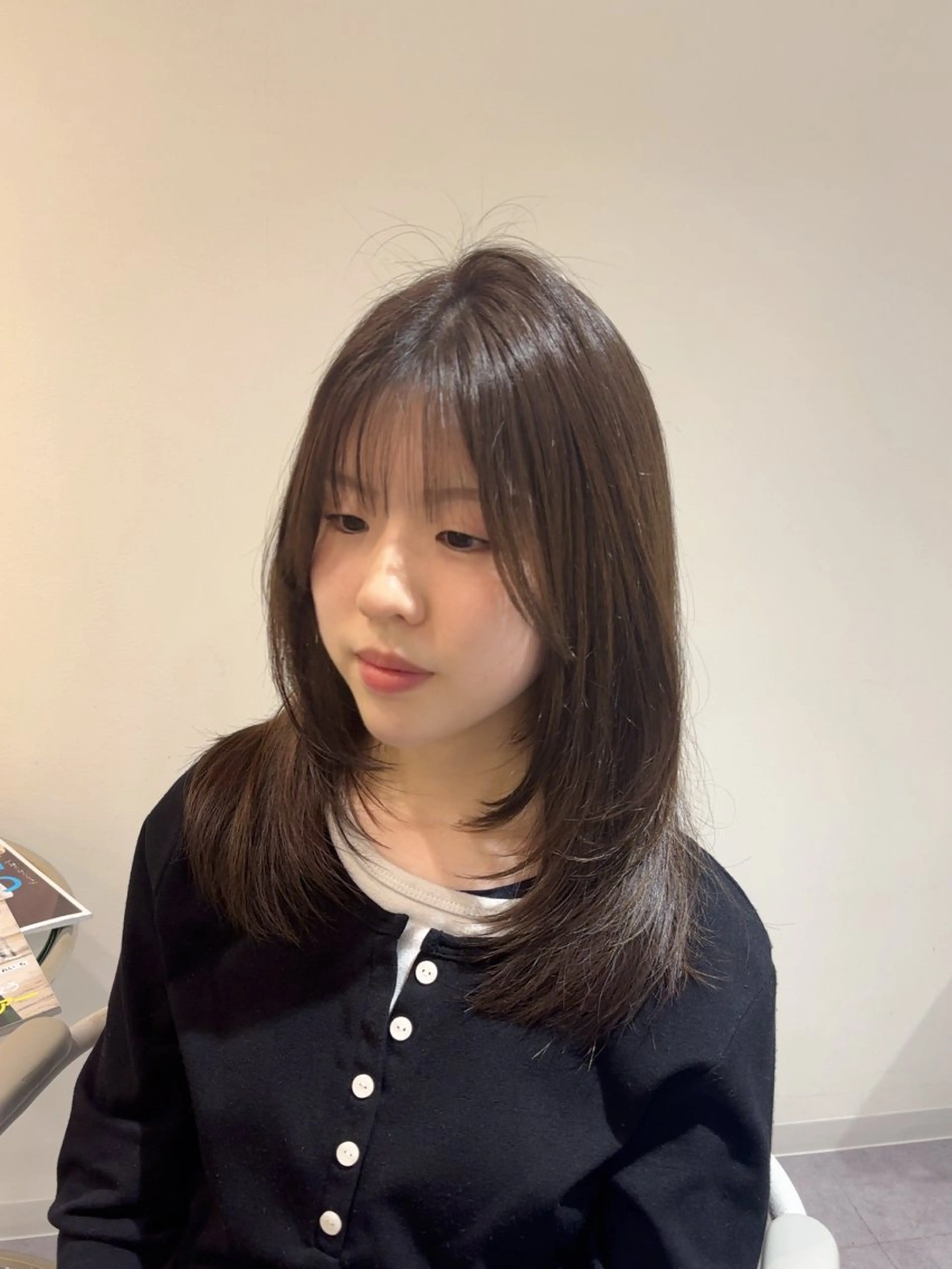 ミディアム カット ヘアカラー トリートメント 美髪✨艶髪✨髪質改善 カラー特化❣️二宮遥のヘアスタイル
