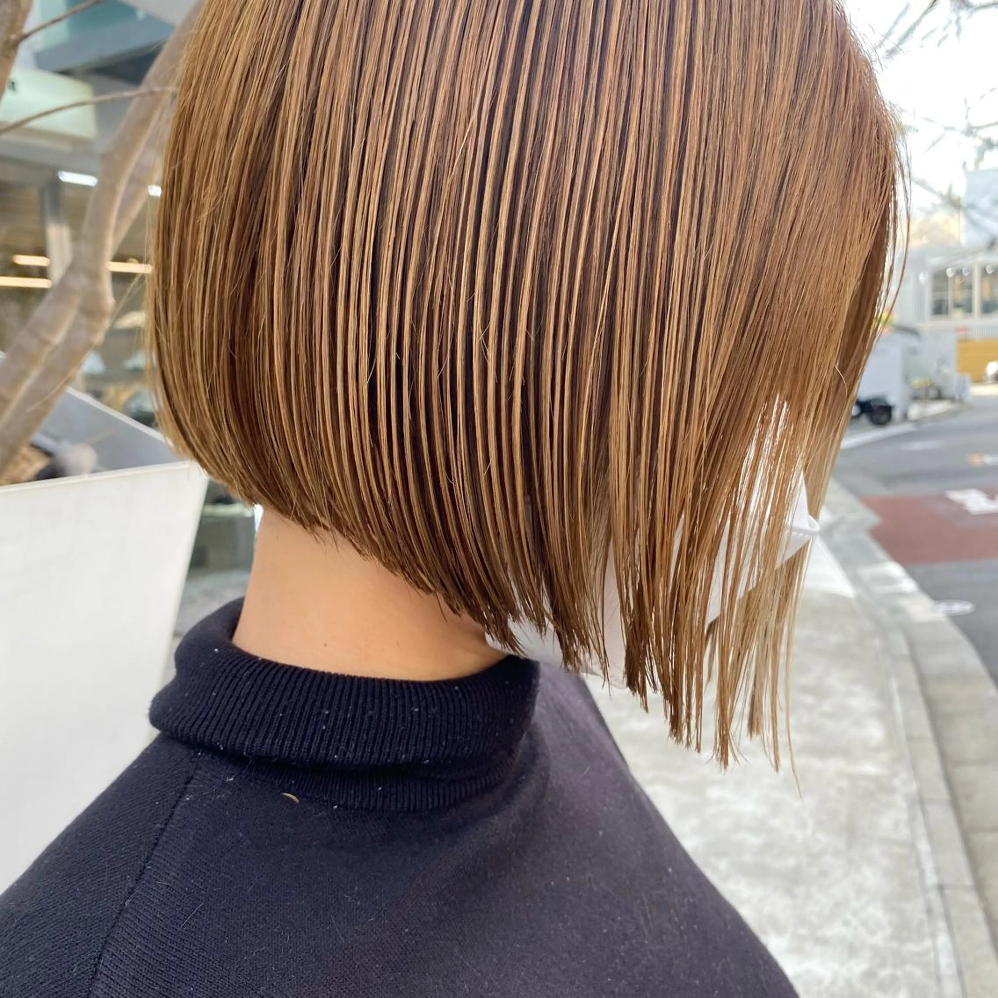 ショート カラー カット ヘアカラー トリートメント センターパート/ 暖色カラーayuのヘアスタイル