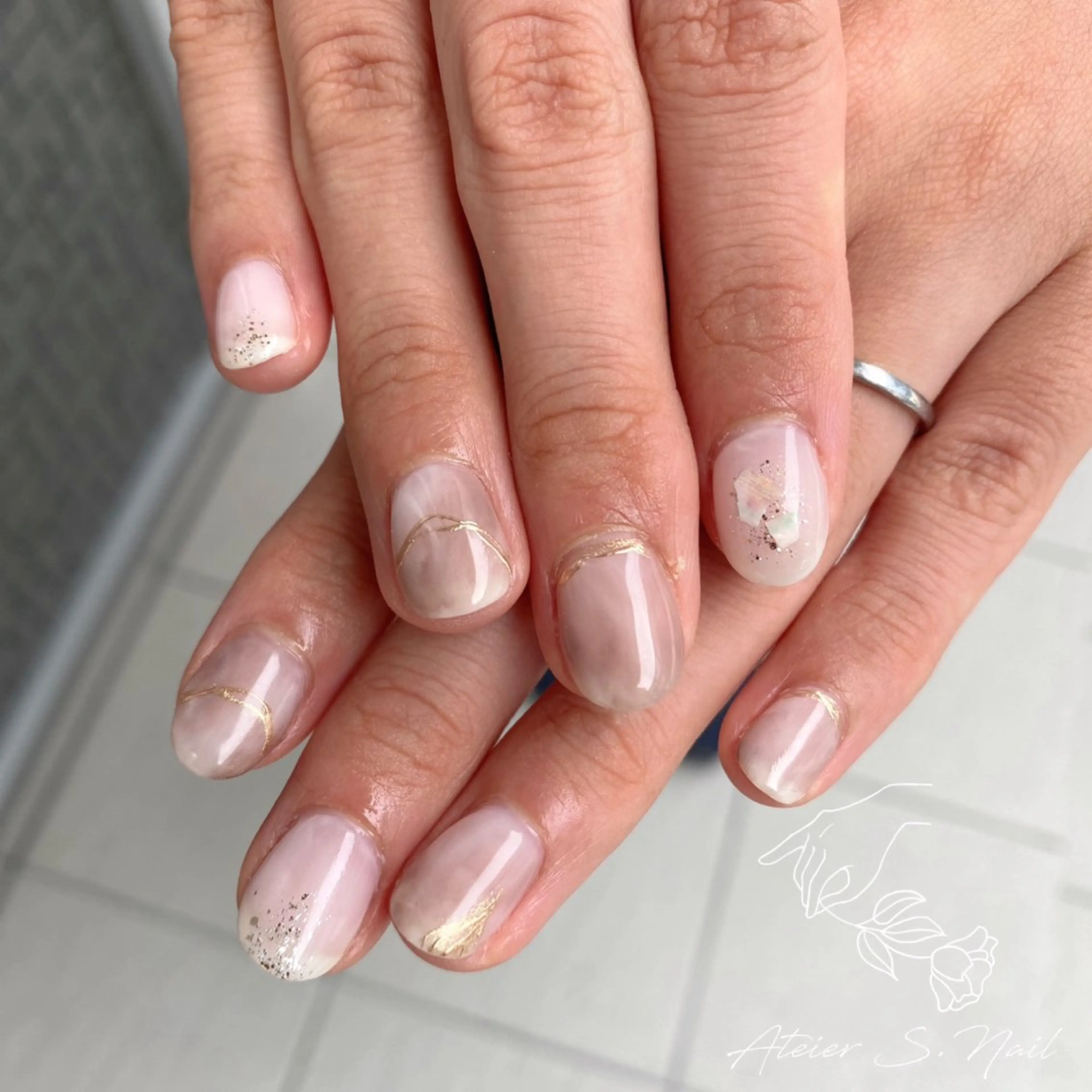 ネイル ニュアンスネイル ハンドネイル Atelier S.nailのネイルデザイン