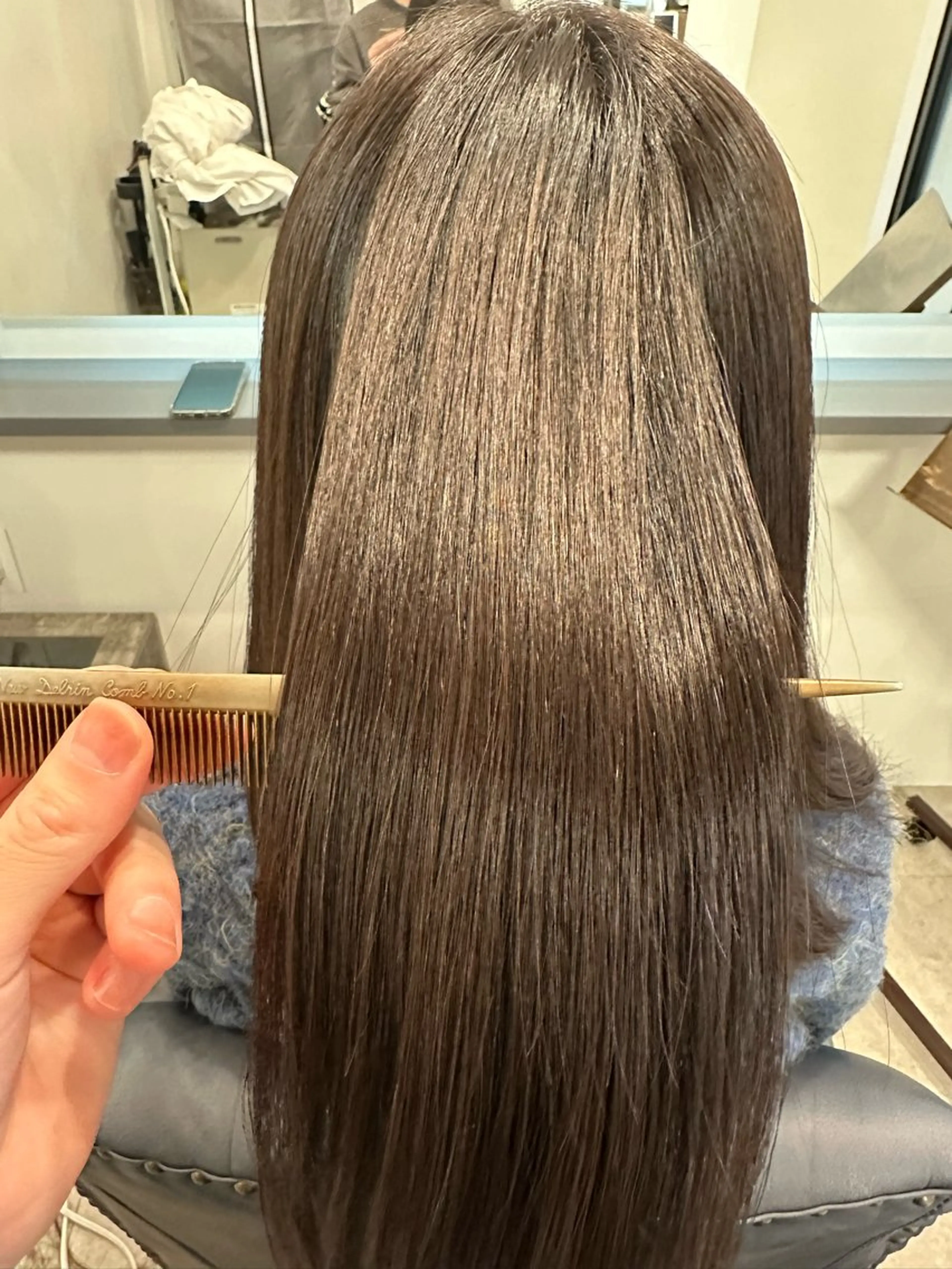 ロング 縮毛矯正 トリートメント 酸性ストレート 酸熱トリートメント カット 縮毛矯正 髪質改善/艶カラー 小池シンのヘアスタイル