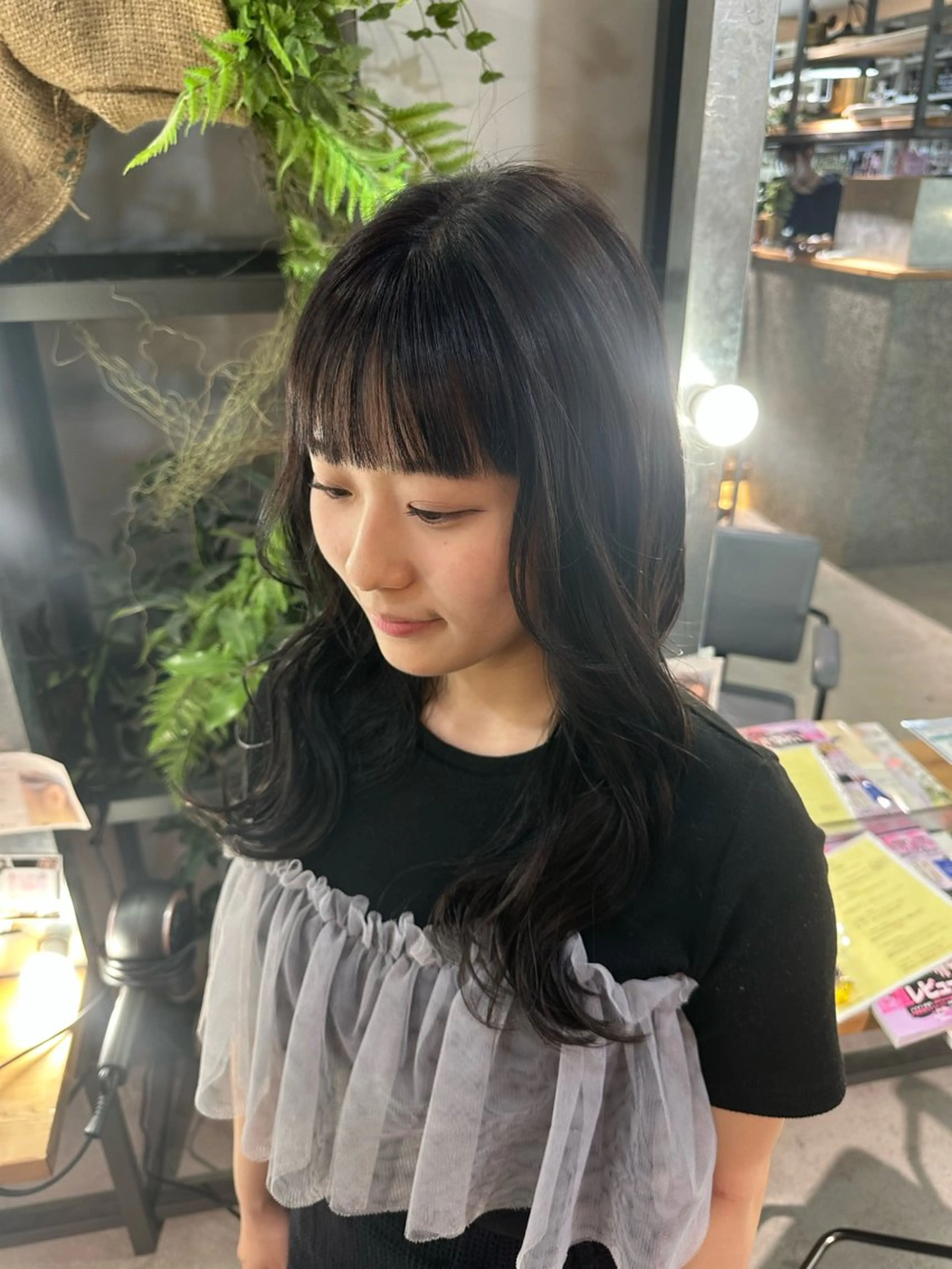 セミロング カラー ワイドバング 溜 一太のヘアスタイル