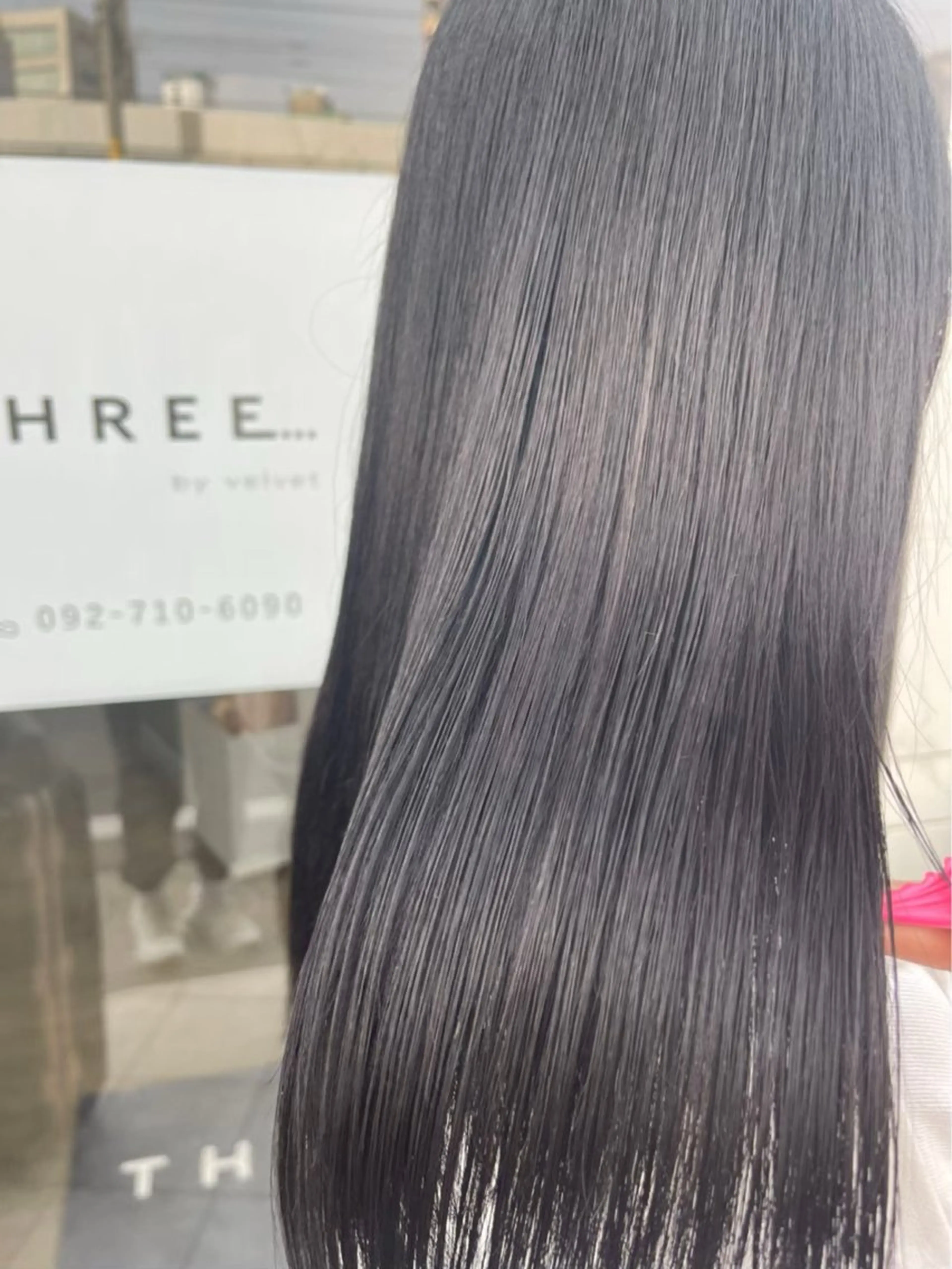 ロング 【髪質改善】 【酸性ストレート】のヘアスタイル