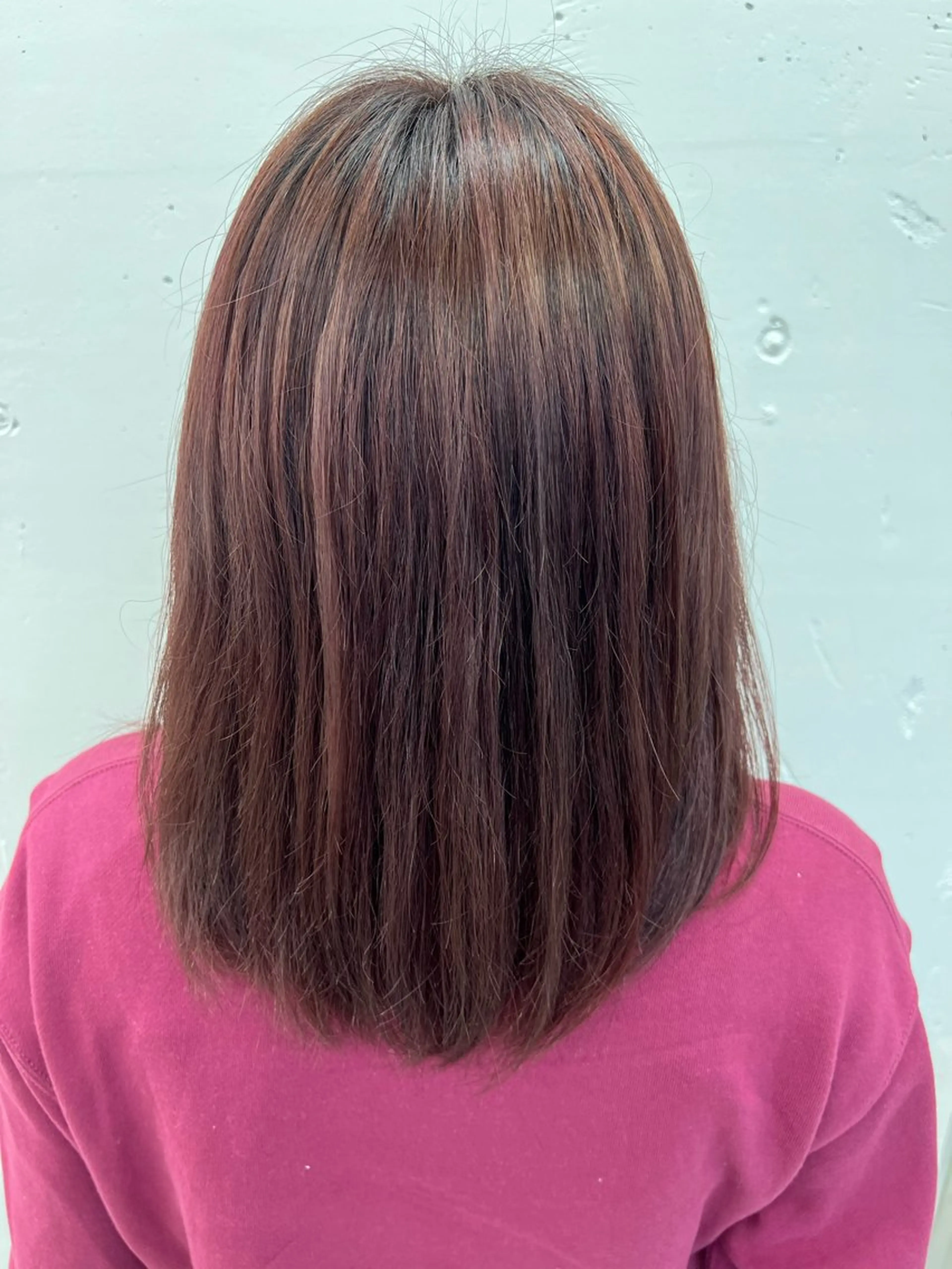 ミディアム カラー ブリーチ 透明感カラー ラベンダーカラー ラベンダーピンク ブリーチなしカラー ヘアカラー あすか JILLSTUDIOのヘアスタイル