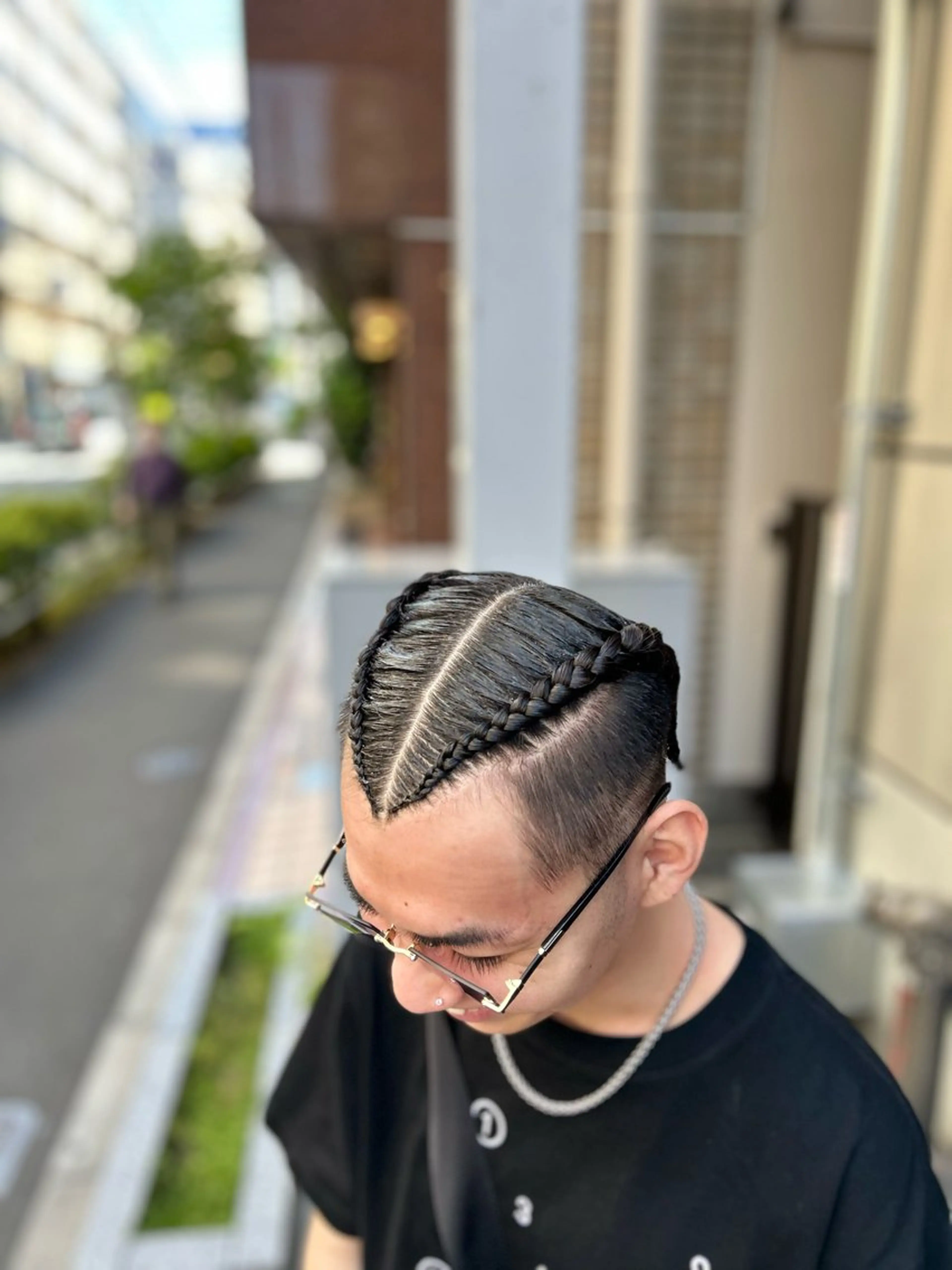 ロング ヘアアレンジ メンズ ブラックヘア🧜‍♂ 😈itsuki👿のヘアスタイル