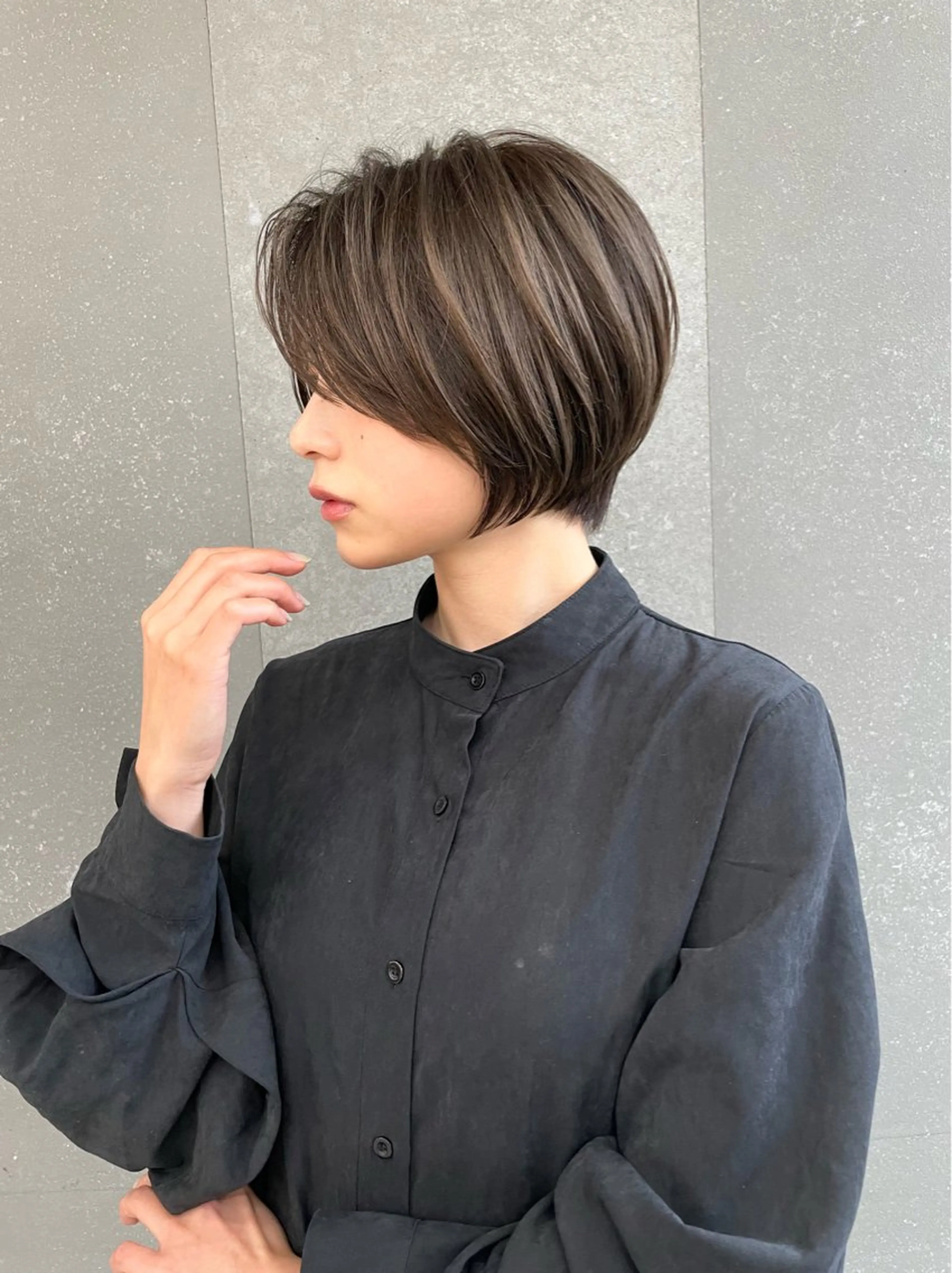 ショート カラー カット ヘアカラー トリートメント 縮毛/ショート/ ボブ/レイヤー/小原のヘアスタイル