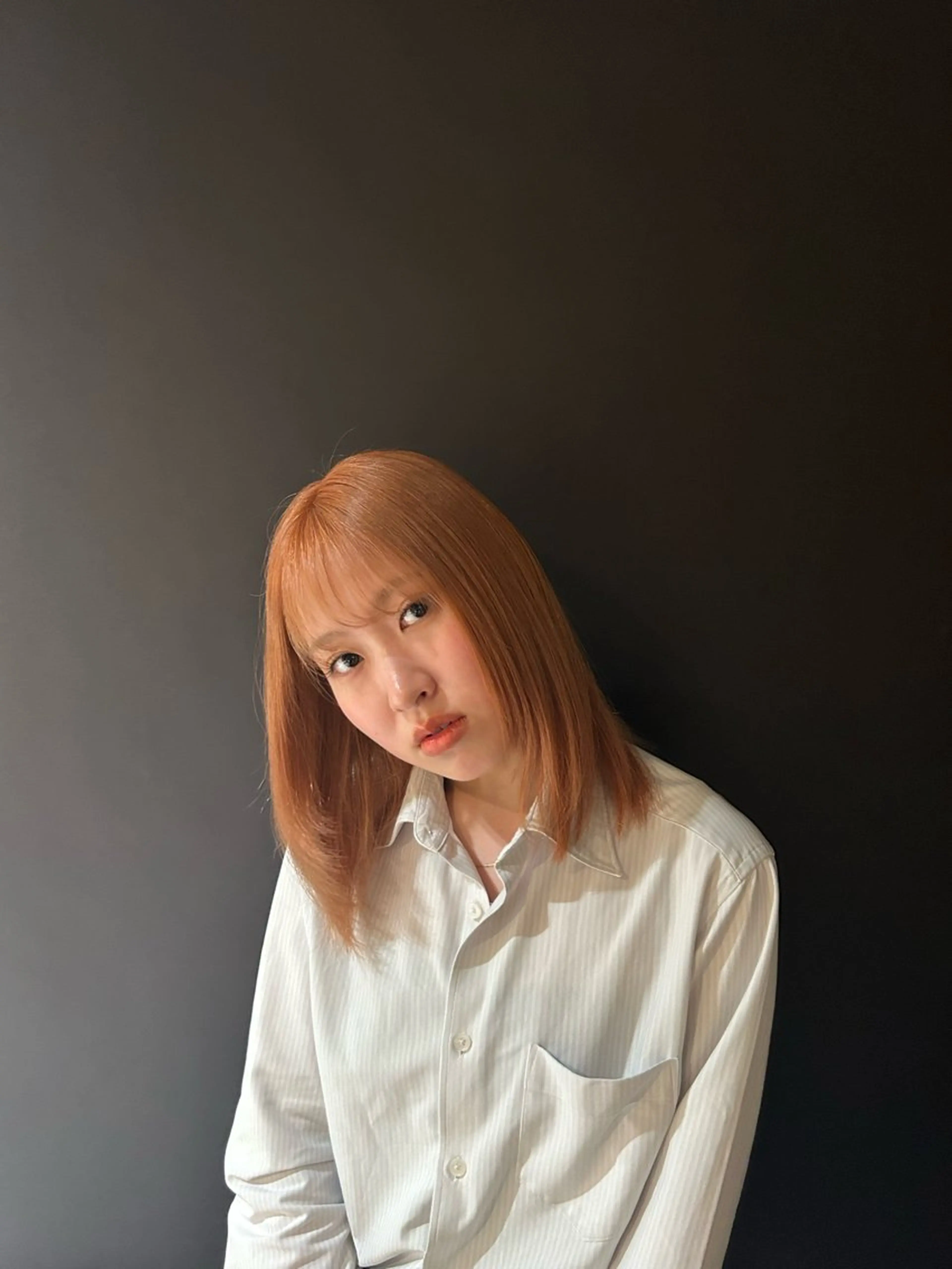 ミディアム カット ヘアカラー トリートメント 成田 渉太郎のヘアスタイル