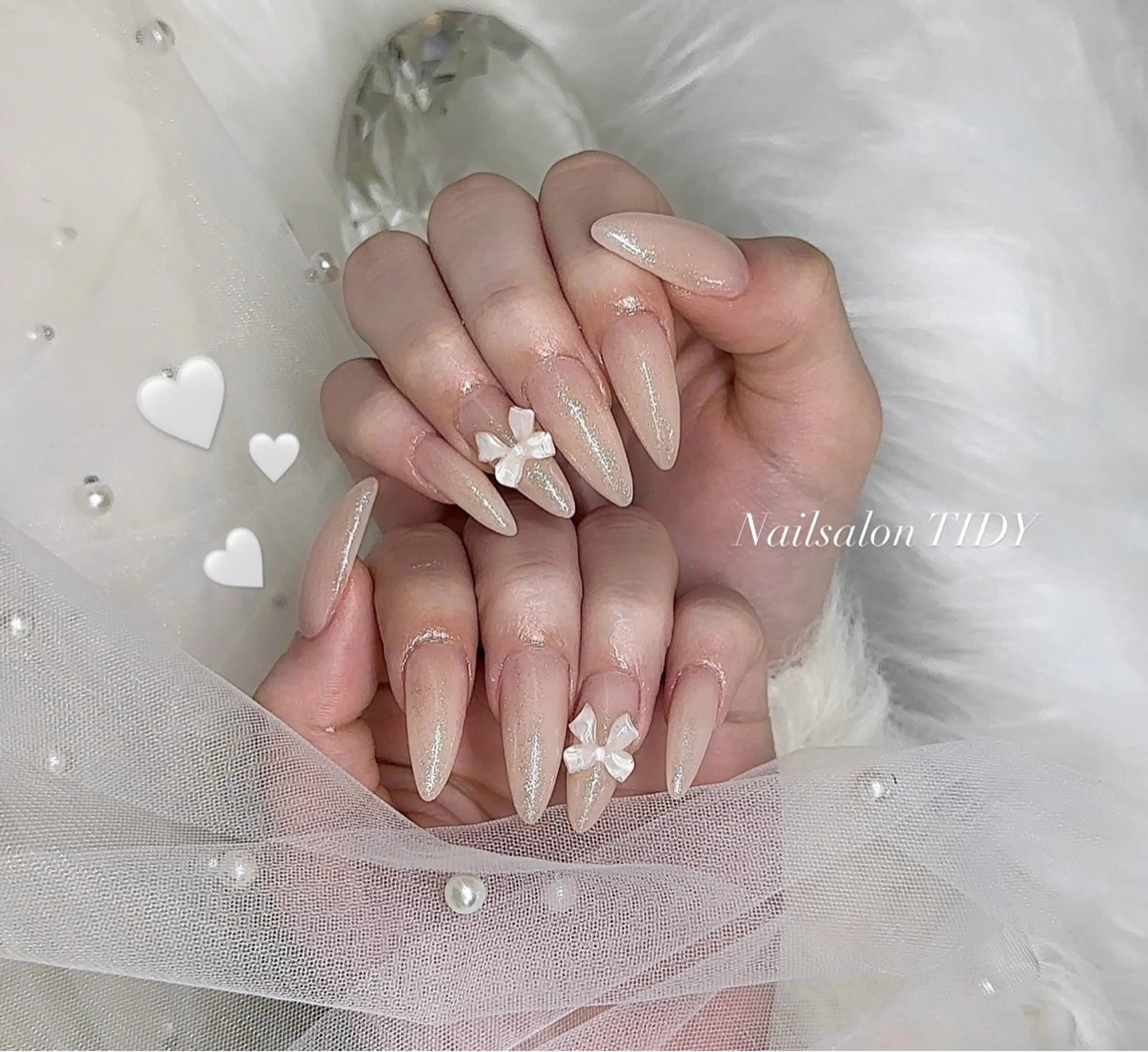 ネイル ジェルネイル ロングネイル ワンカラーネイル パラジェル スカルプネイル TIDY M&Mのネイルデザイン