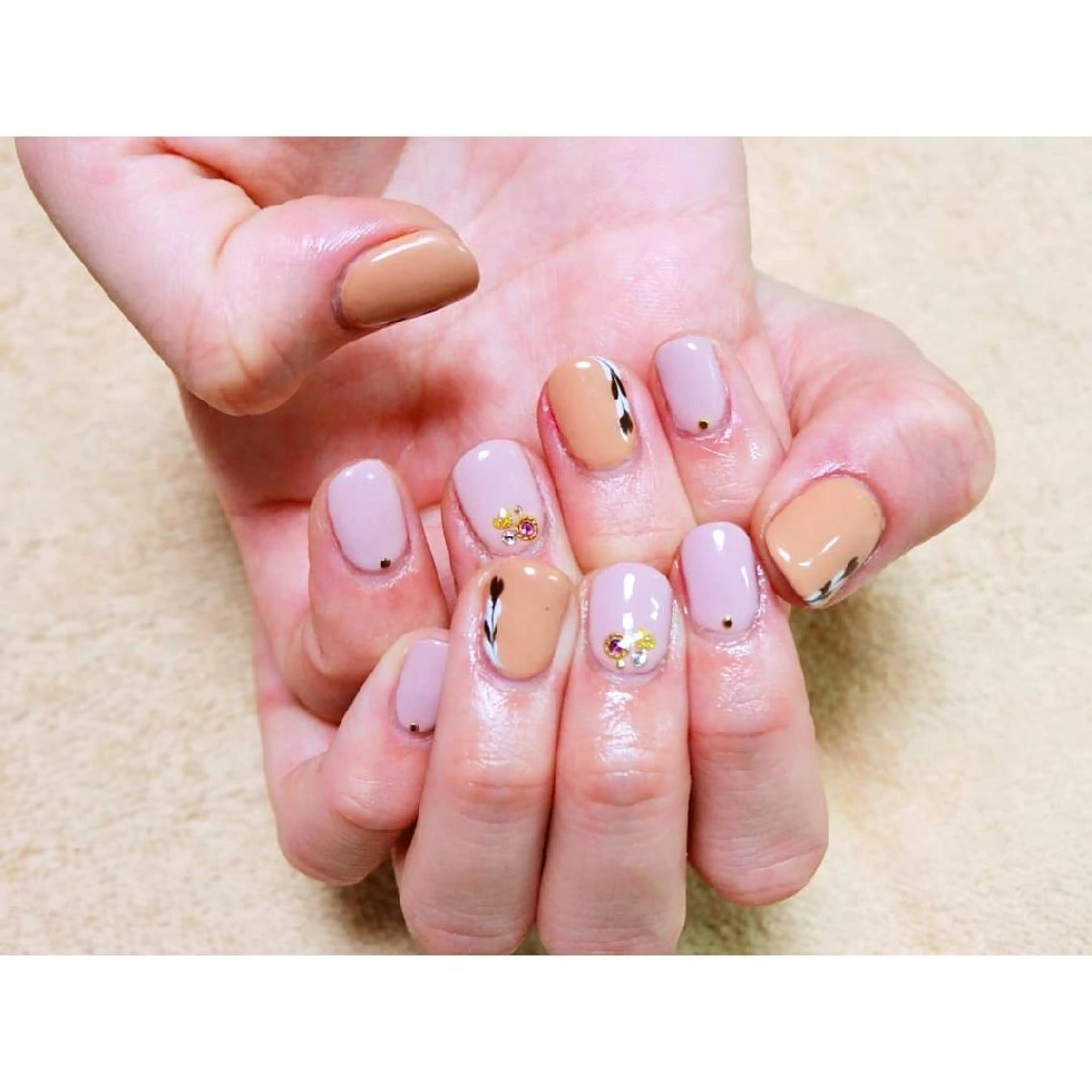 ネイル 痛ネイル/ワンホン/ フィルイン/長さだしのネイルデザイン