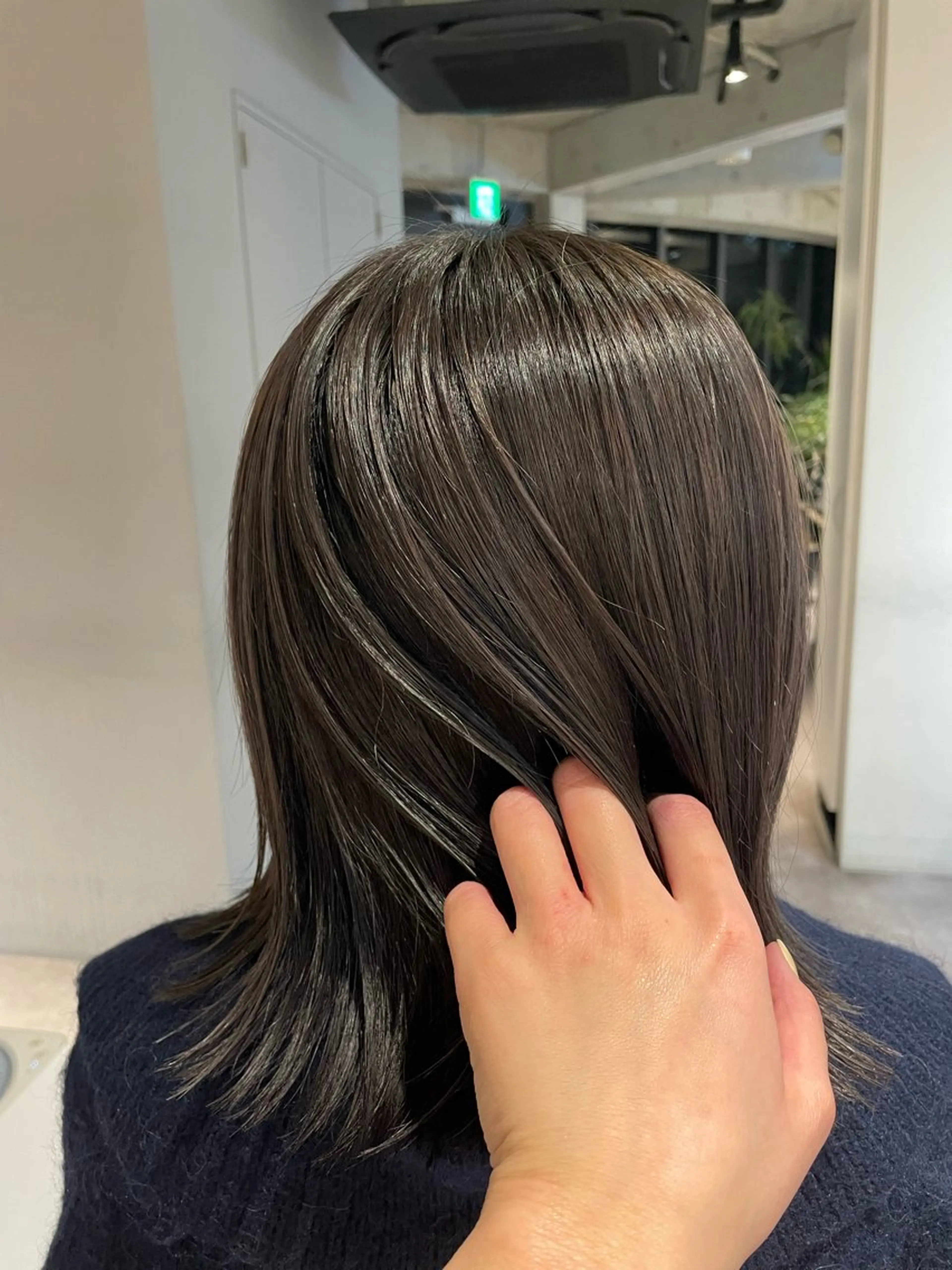 カラー 透明感カラー グレージュ カット ヘアカラー 葉月/ボブ/ 透明感カラー／中目黒のヘアスタイル