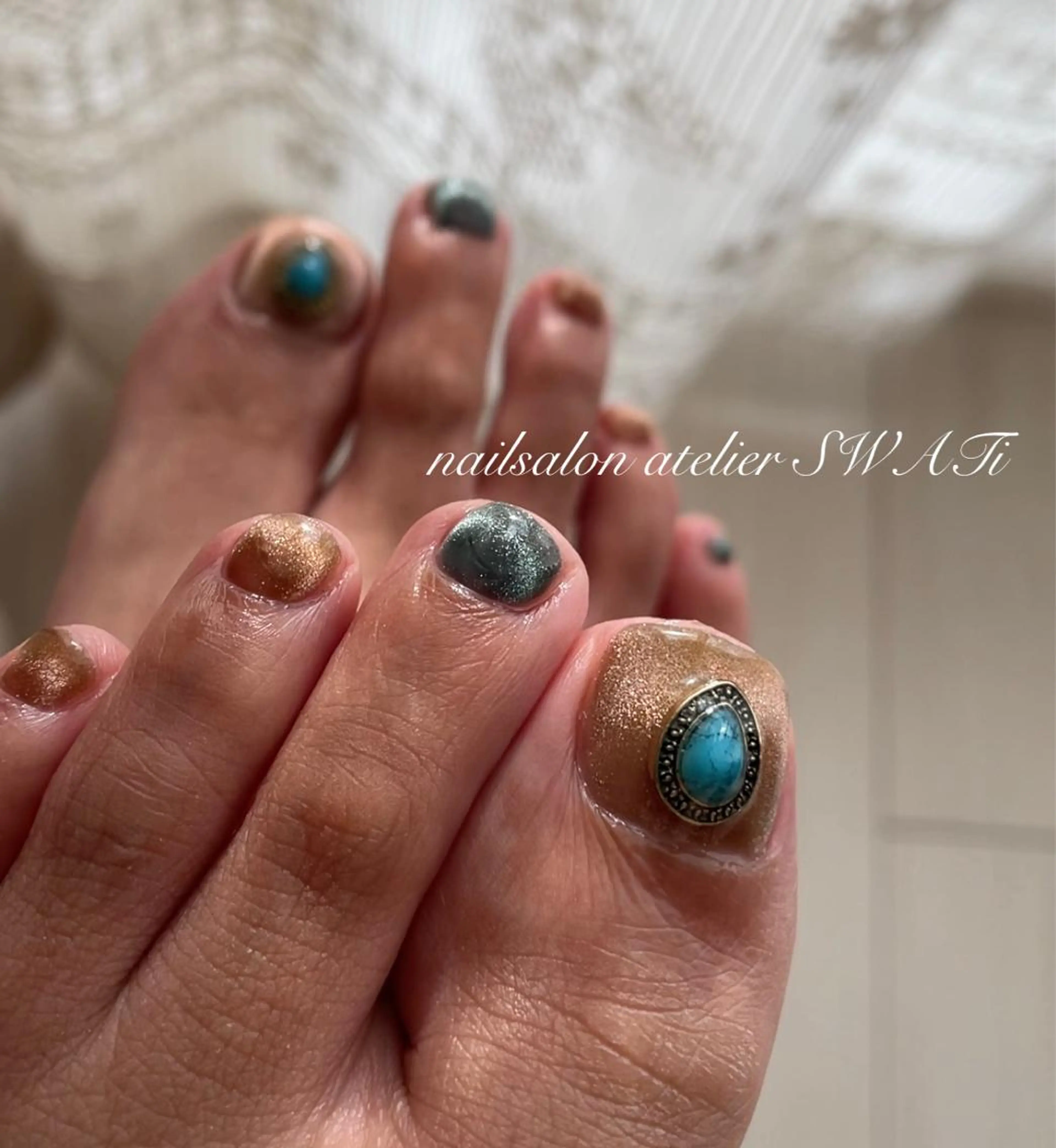 ネイル ジェルネイル マグネットネイル ヘアーサロン大野所属・nailsalon SWATiのネイルデザイン