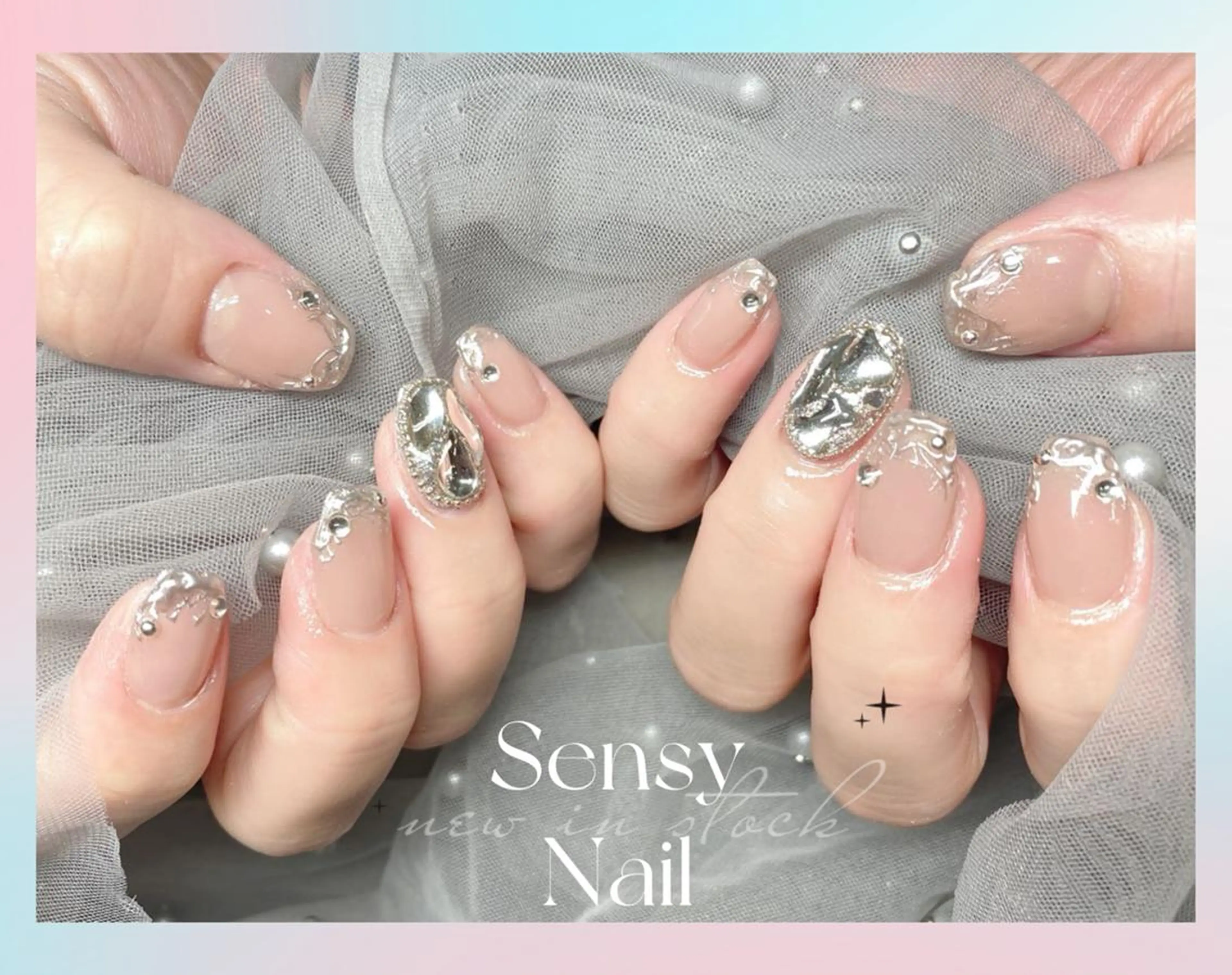 ネイル アートネイル ジェルネイル ラメ(グリッター) ソフトジェル Sensy ネイル専門店のネイルデザイン