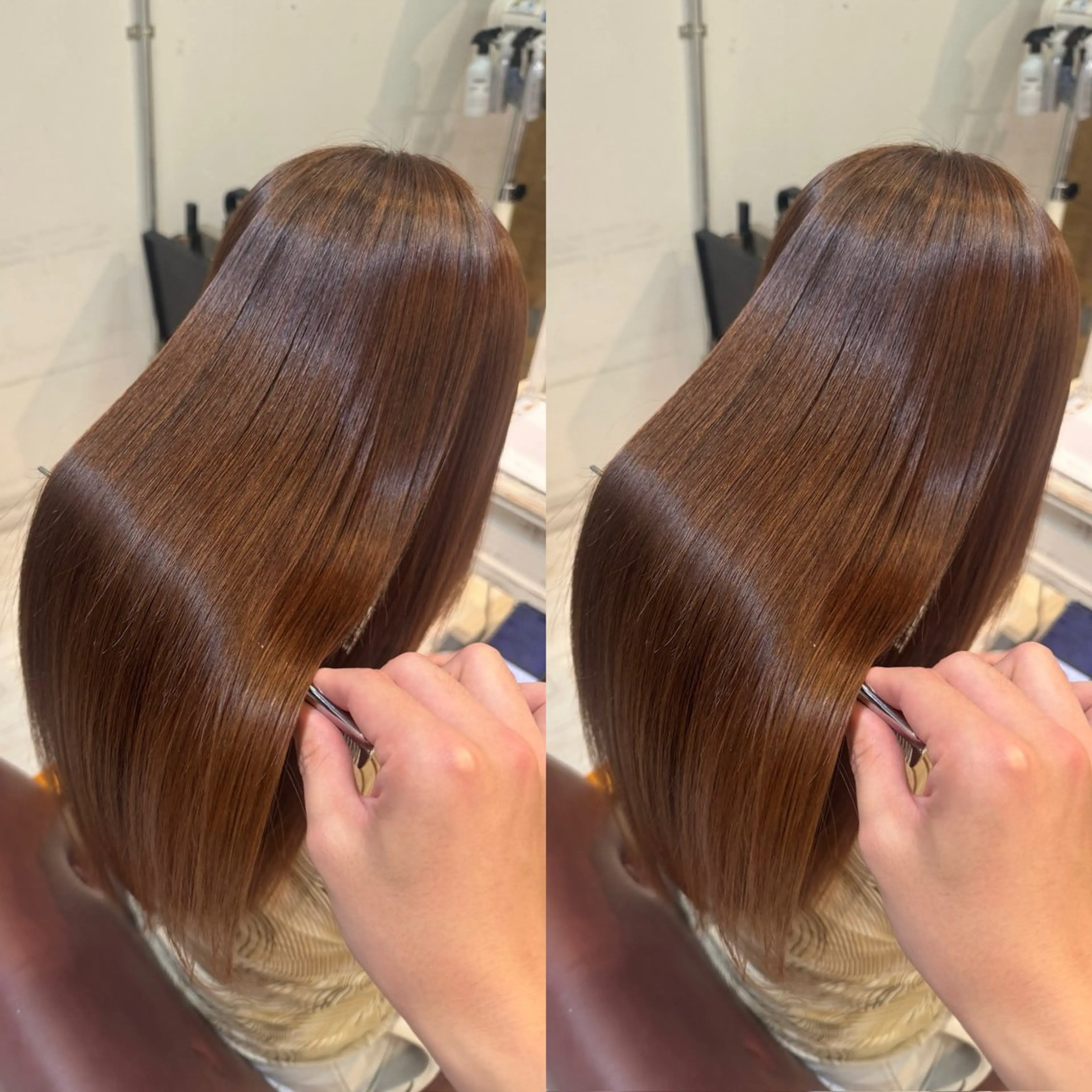 セミロング 縮毛矯正 トリートメント F Beauty表参道所属・髪質改善/縮毛矯正/ 酸性ストレート/ガブのヘアスタイル