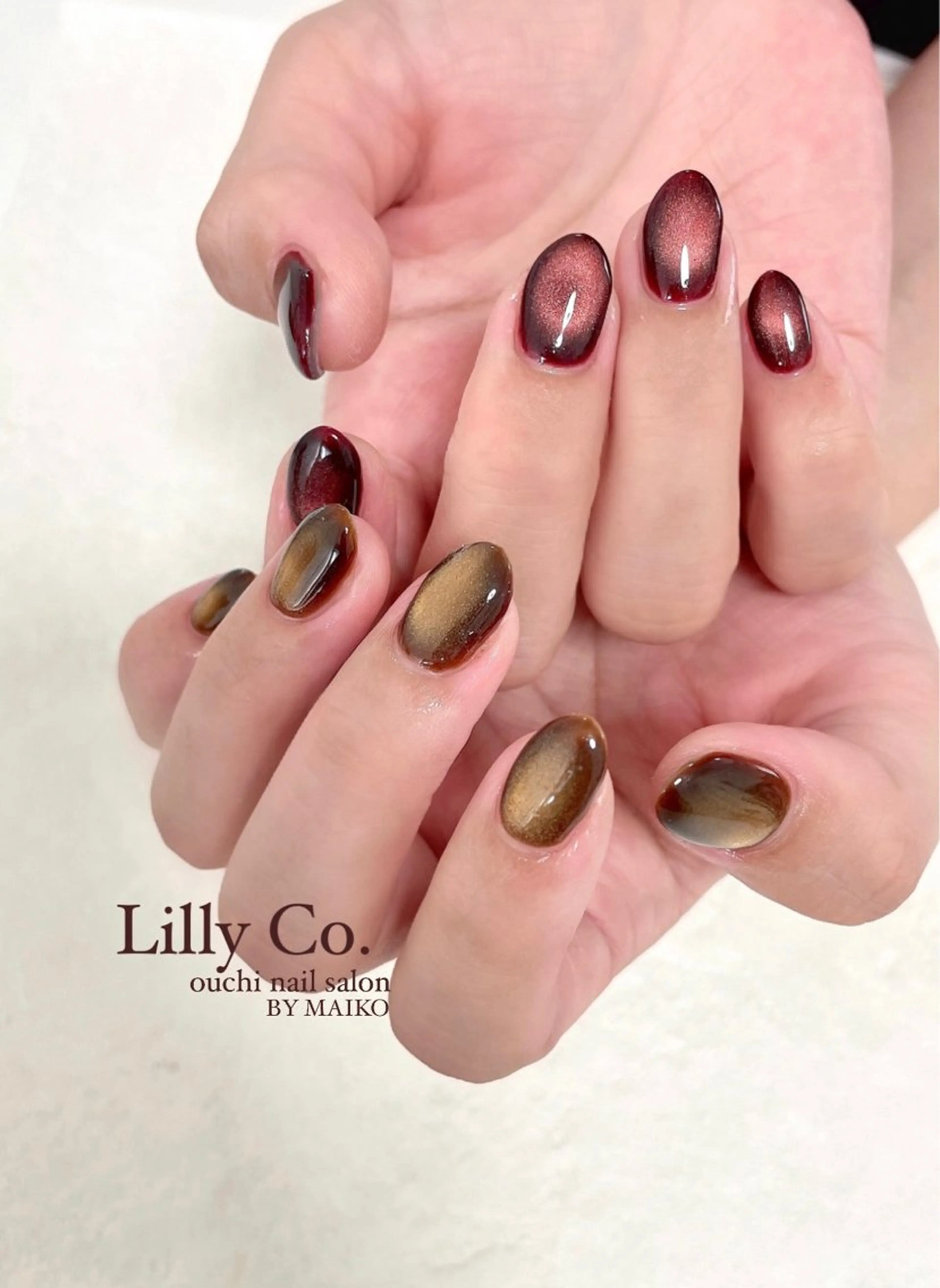 ネイル ジェルネイル マグネットネイル ハンドネイル ハンドケア Lilly Co.のネイルデザイン