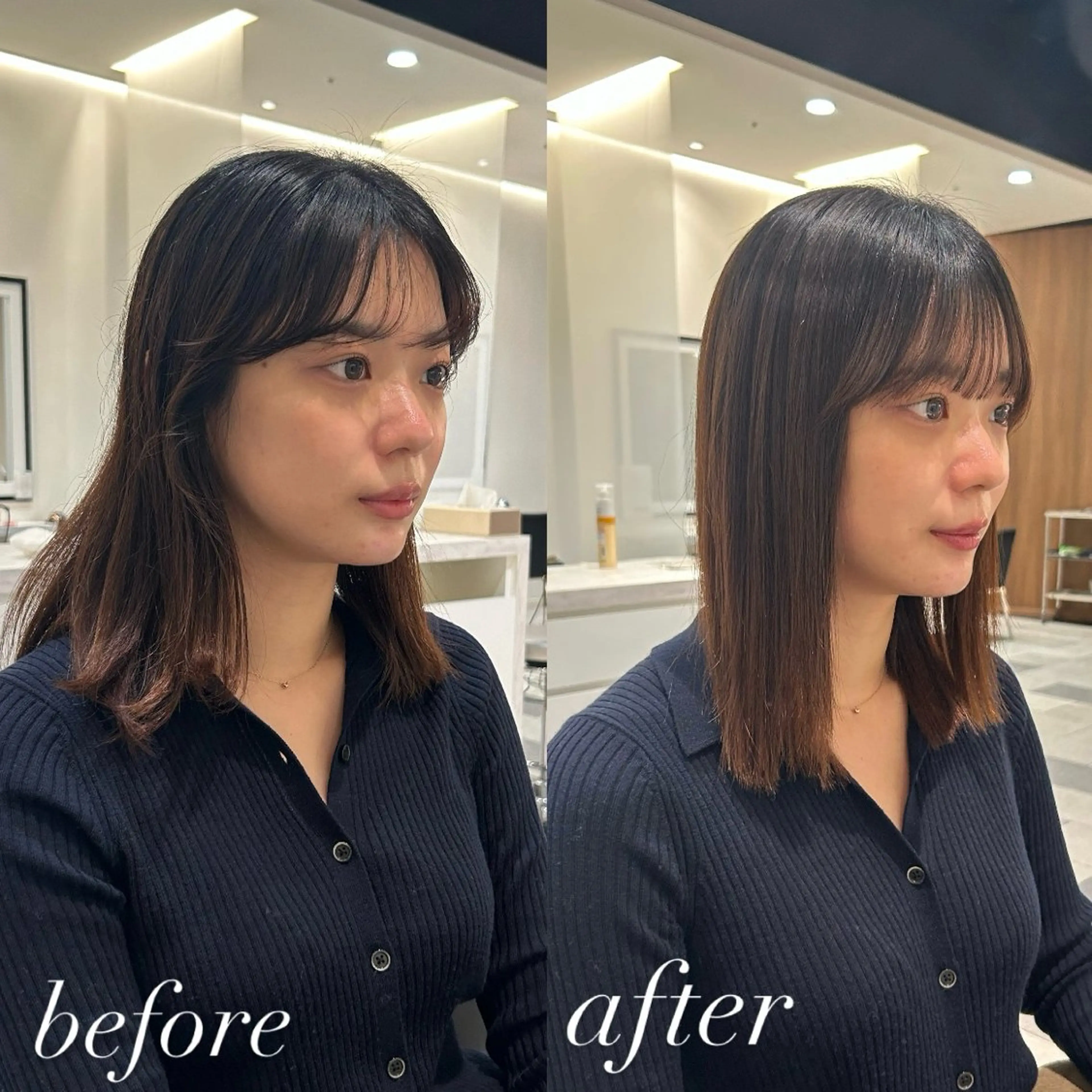 ミディアム カラー パーマ 透明感カラー グレージュ オリーブグレージュ オリーブグレー 髪質改善 美髪矯正/ 伊藤 更のヘアスタイル