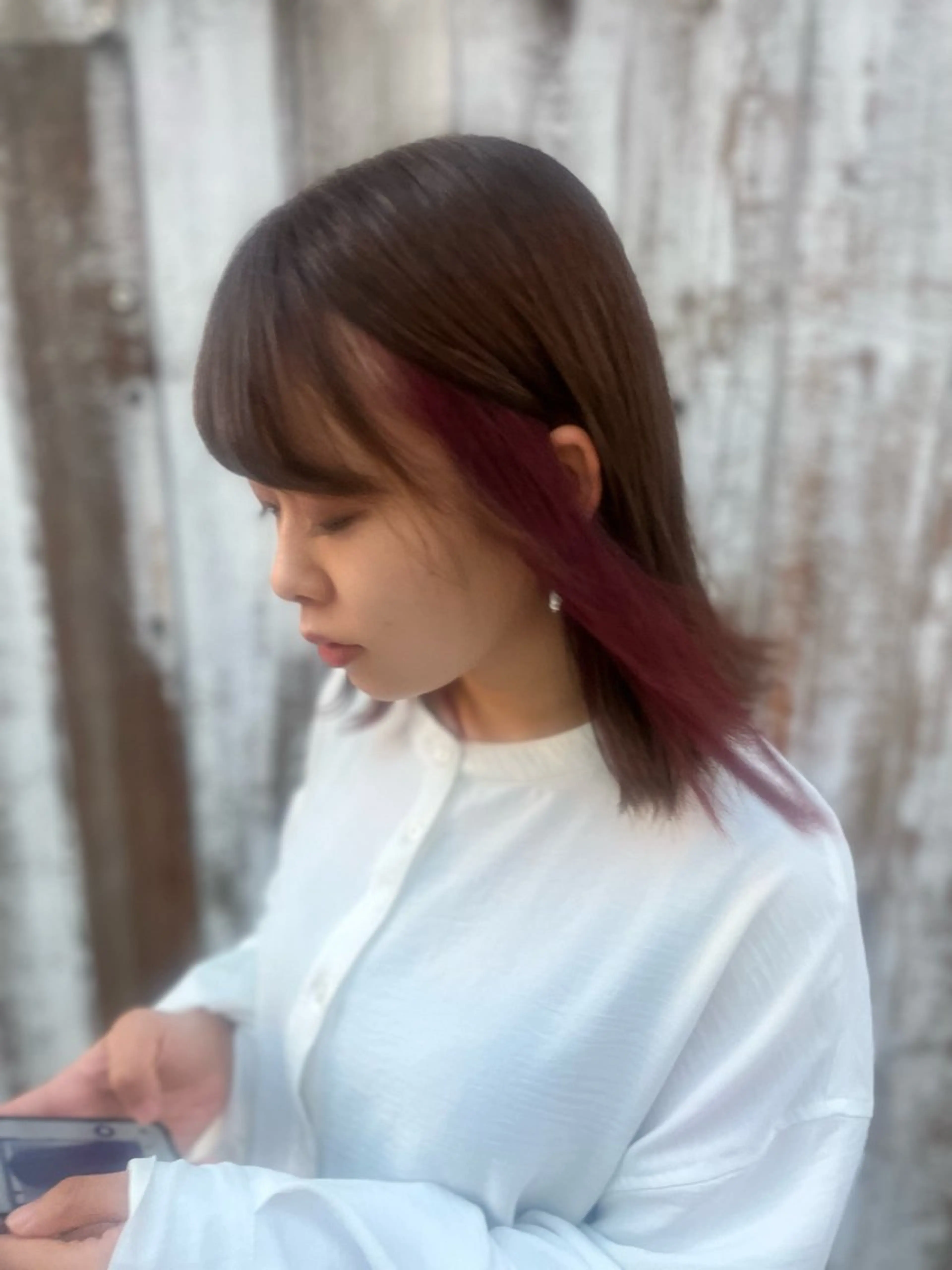 ミディアム カラー ブリーチ イヤリングカラー トリートメント カット ヘアカラー トリートメント Go   Today シェアサロン　横浜店所属・【ただの天才 🎨】のヘアスタイル