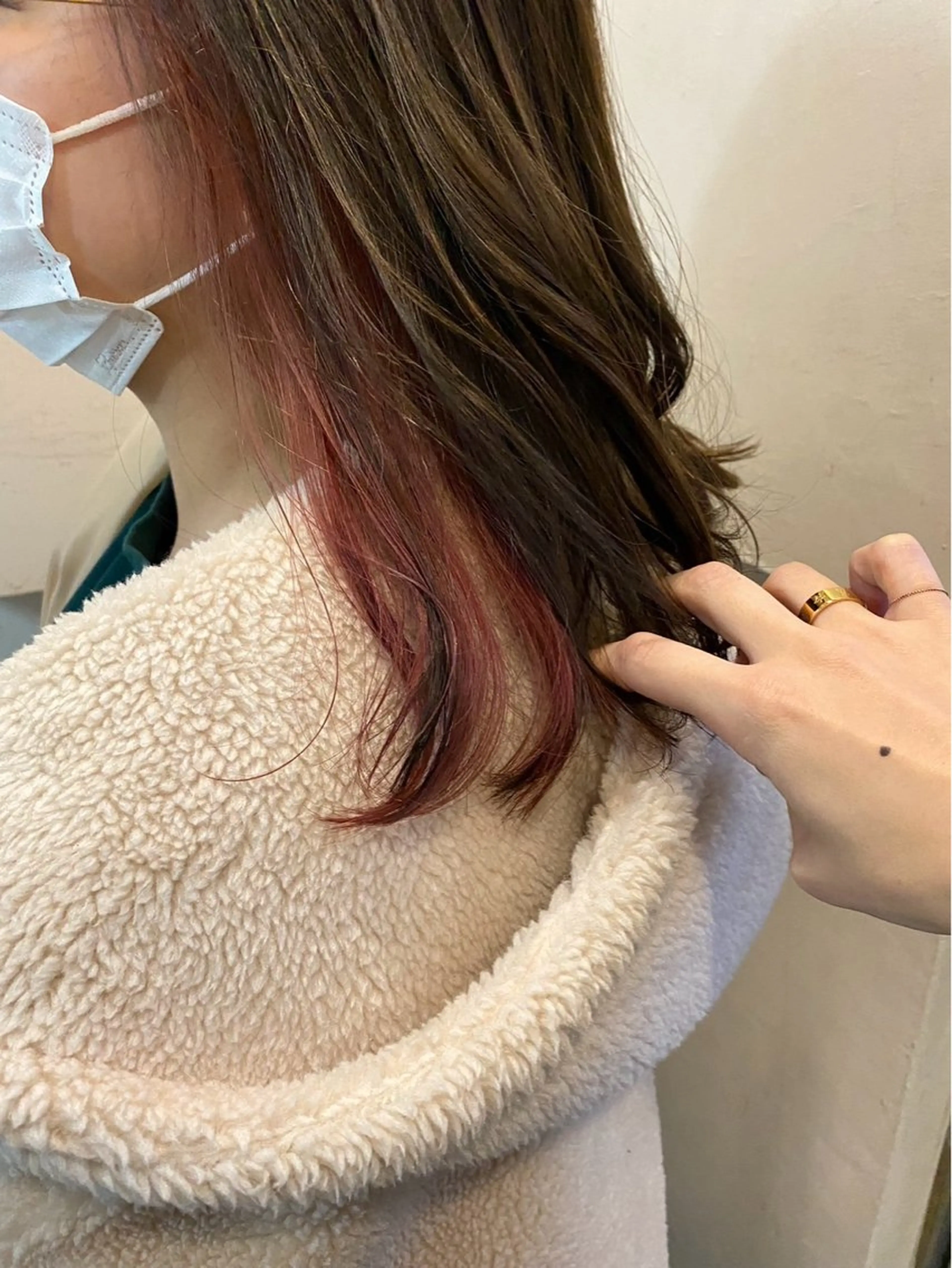 イヤリング インナーカラー✨+シルクトリートメントの写真