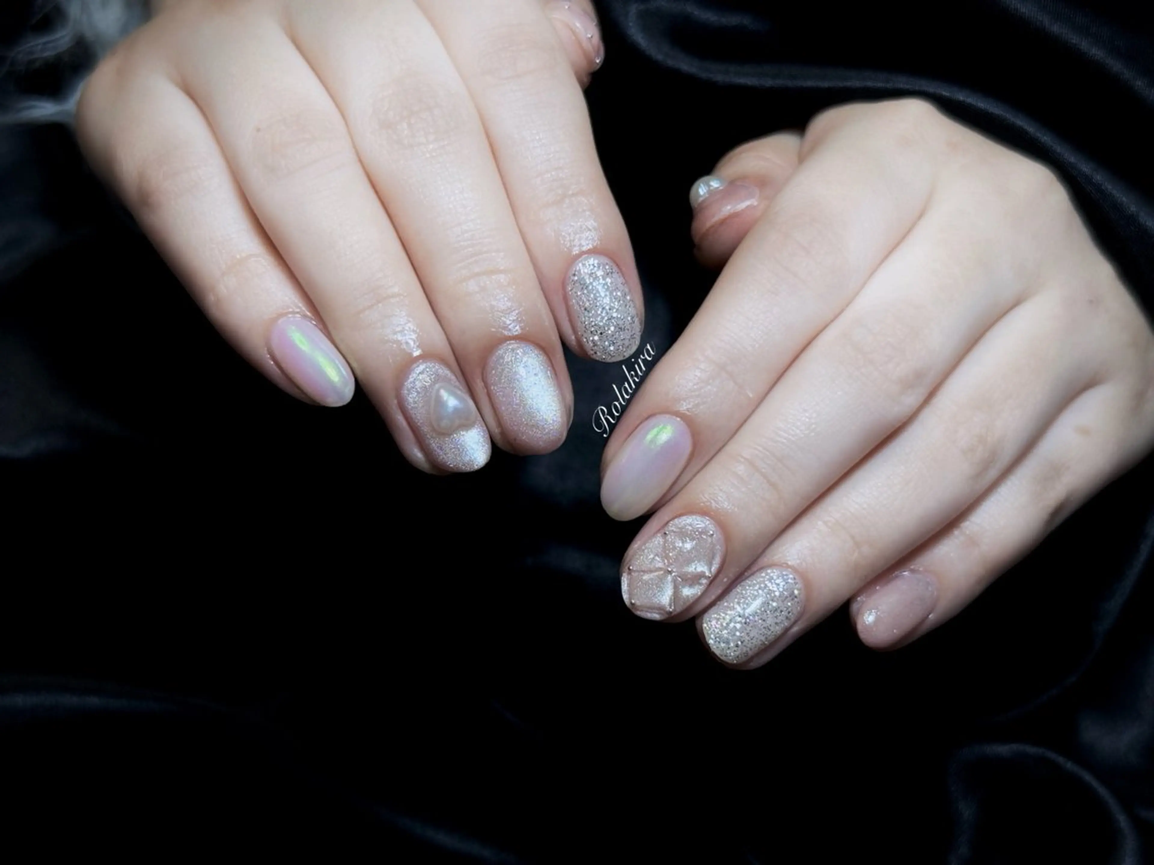 ネイル チークネイル 長さ出し フレンチネイル ジェルネイル 韓国ネイル ハンドネイル Rola kira nail salon所属・Rola kira 麗のネイルデザイン