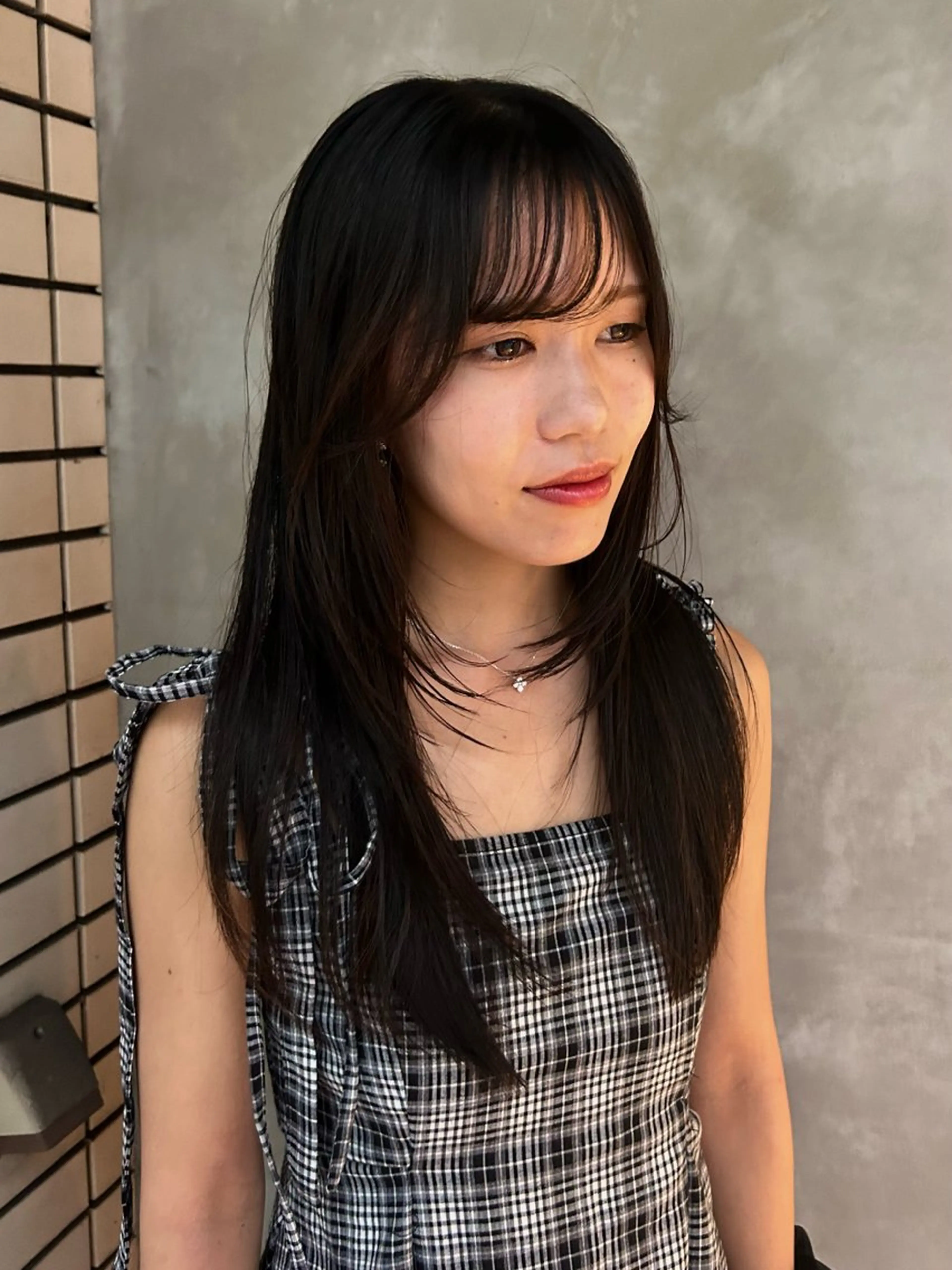 セミロング デザインカット/ パーマ/nanaのヘアスタイル