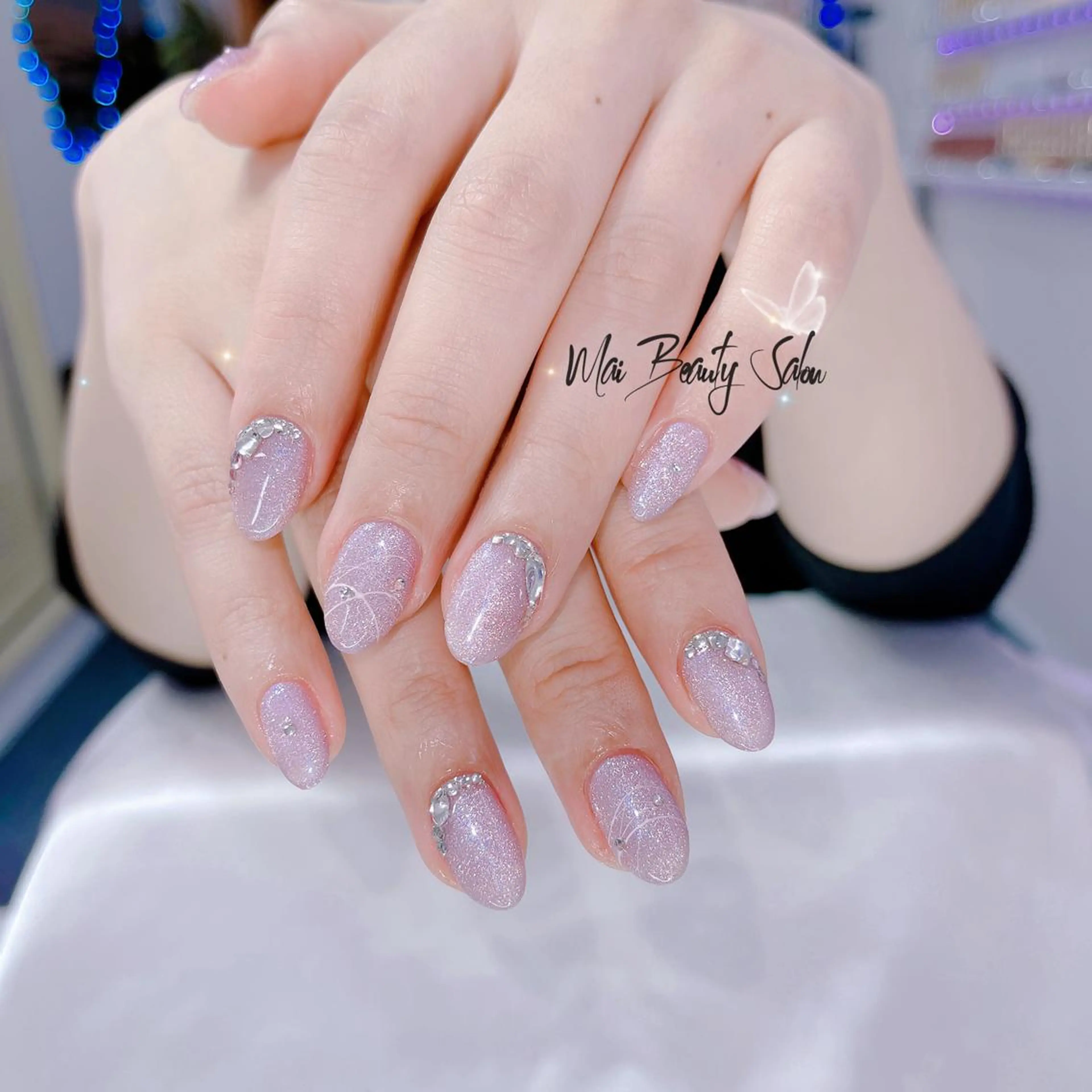 ネイル オーロラネイル 長さ出し フラッシュネイル フレンチネイル ジェルネイル MaiBeauty To  Toのネイルデザイン