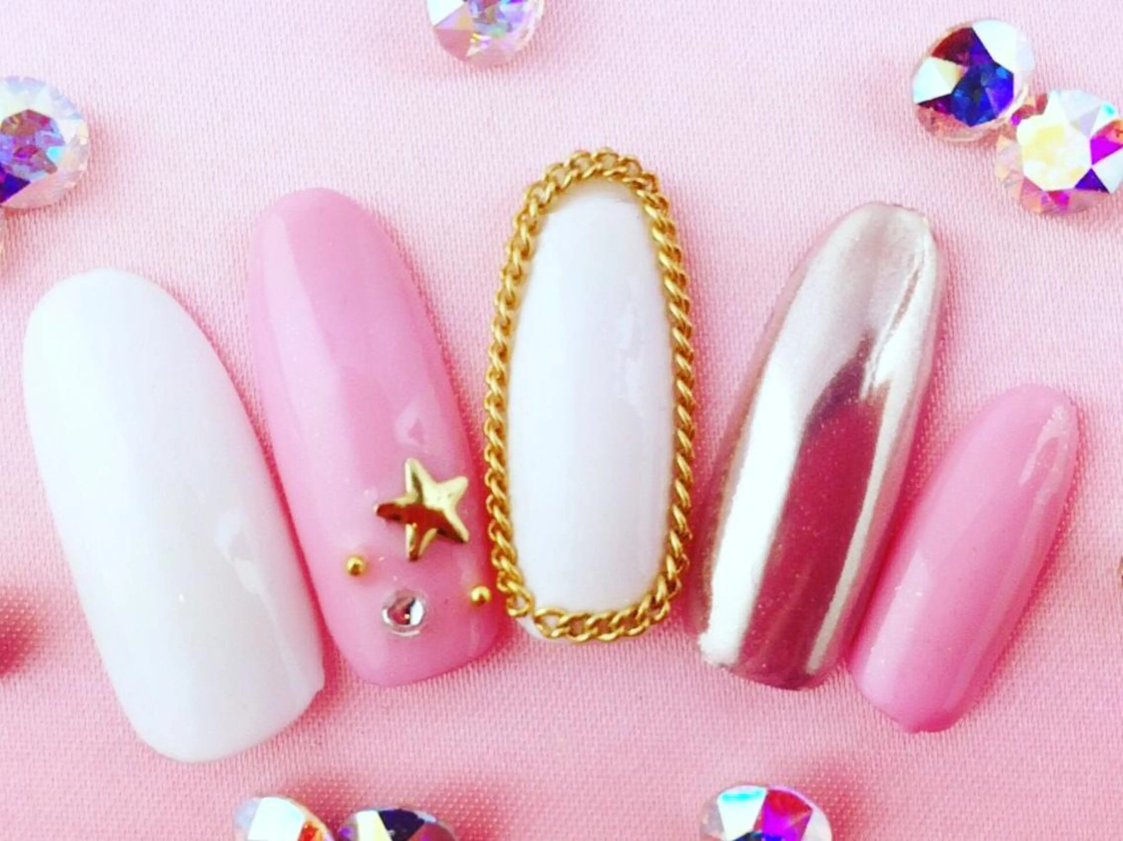 セミロング カラー ネイル NAILSGOGO shibuyaのネイルデザイン