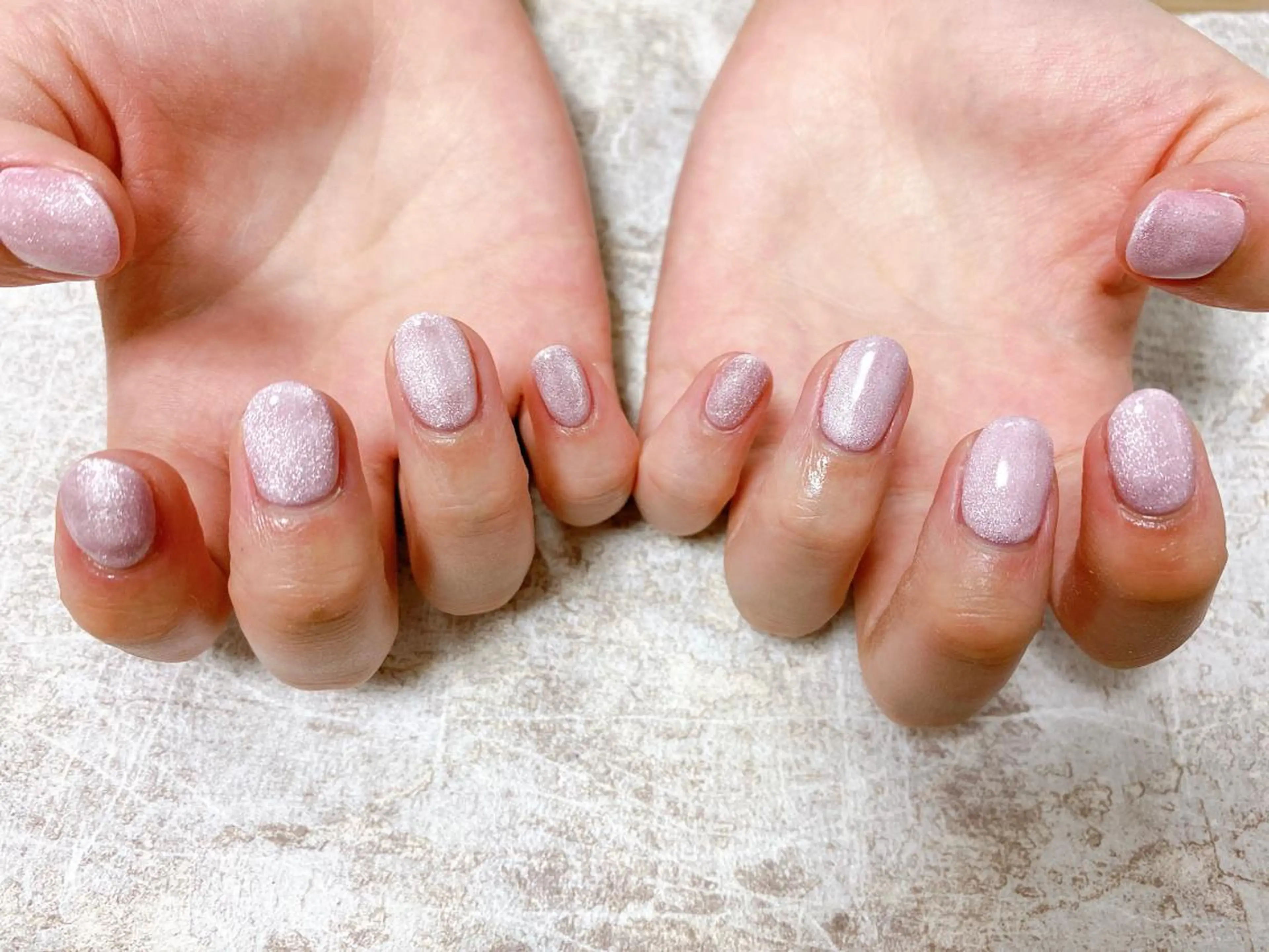 ネイル マグネットネイル ピンク ハンドネイル Mogu nail 二子玉川のネイルデザイン