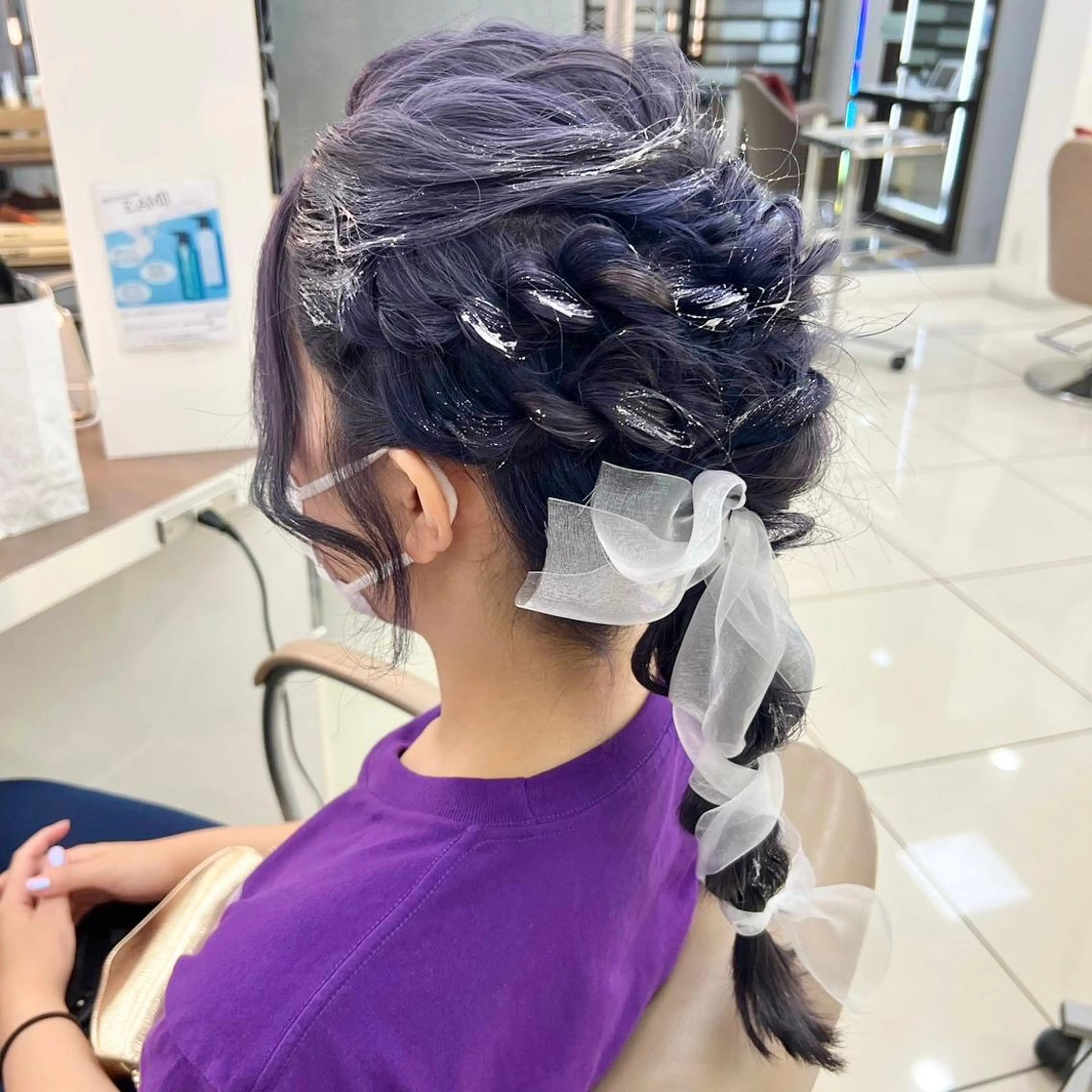 セミロング ヘアアレンジ ヘアセット エクステ指名数 No.1💖ゆい🌈のヘアスタイル