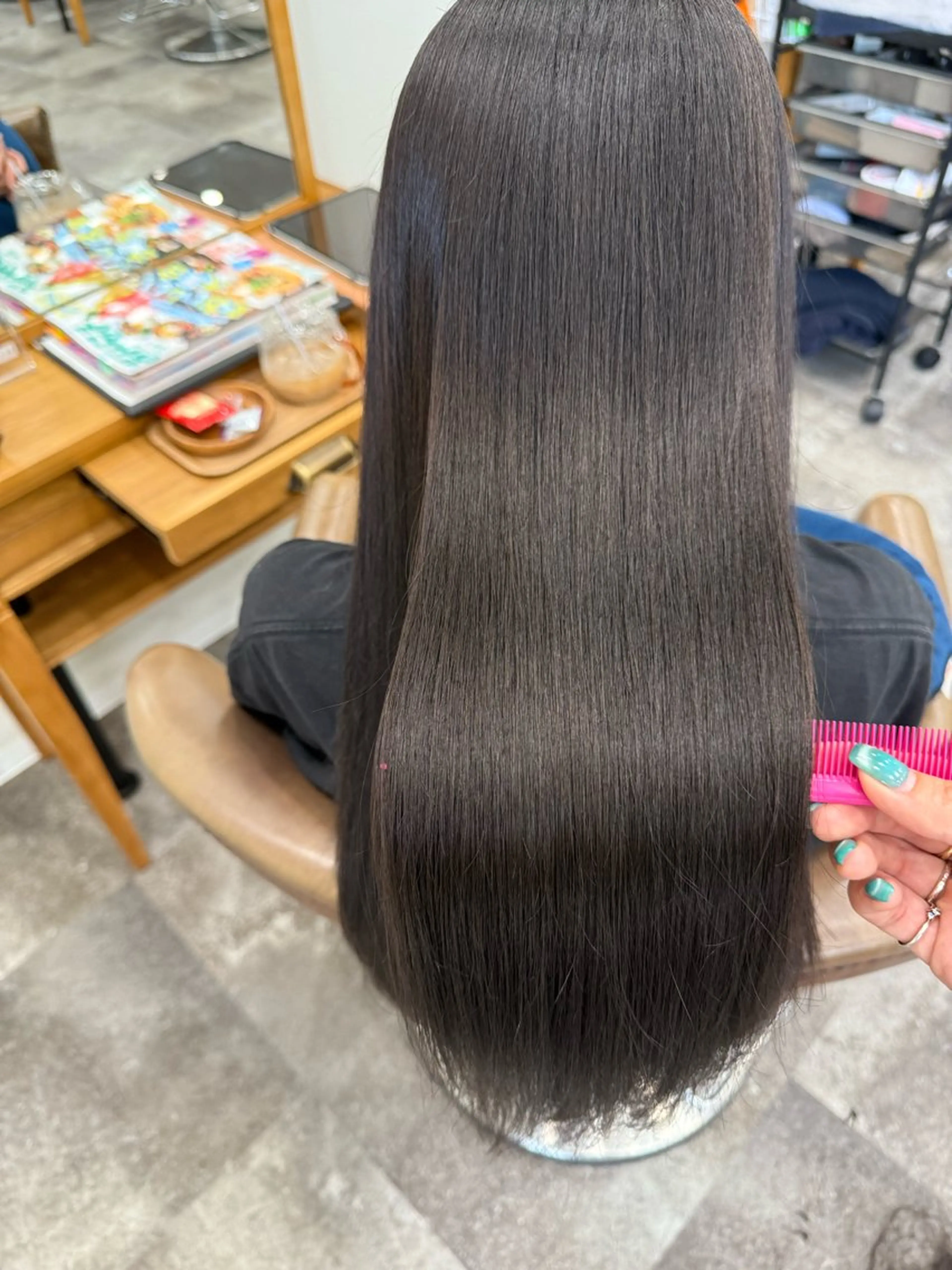 【新規】ケアカラー+トリートメント+ヘッドスパ10分💆🏻‍♀️🫧の写真