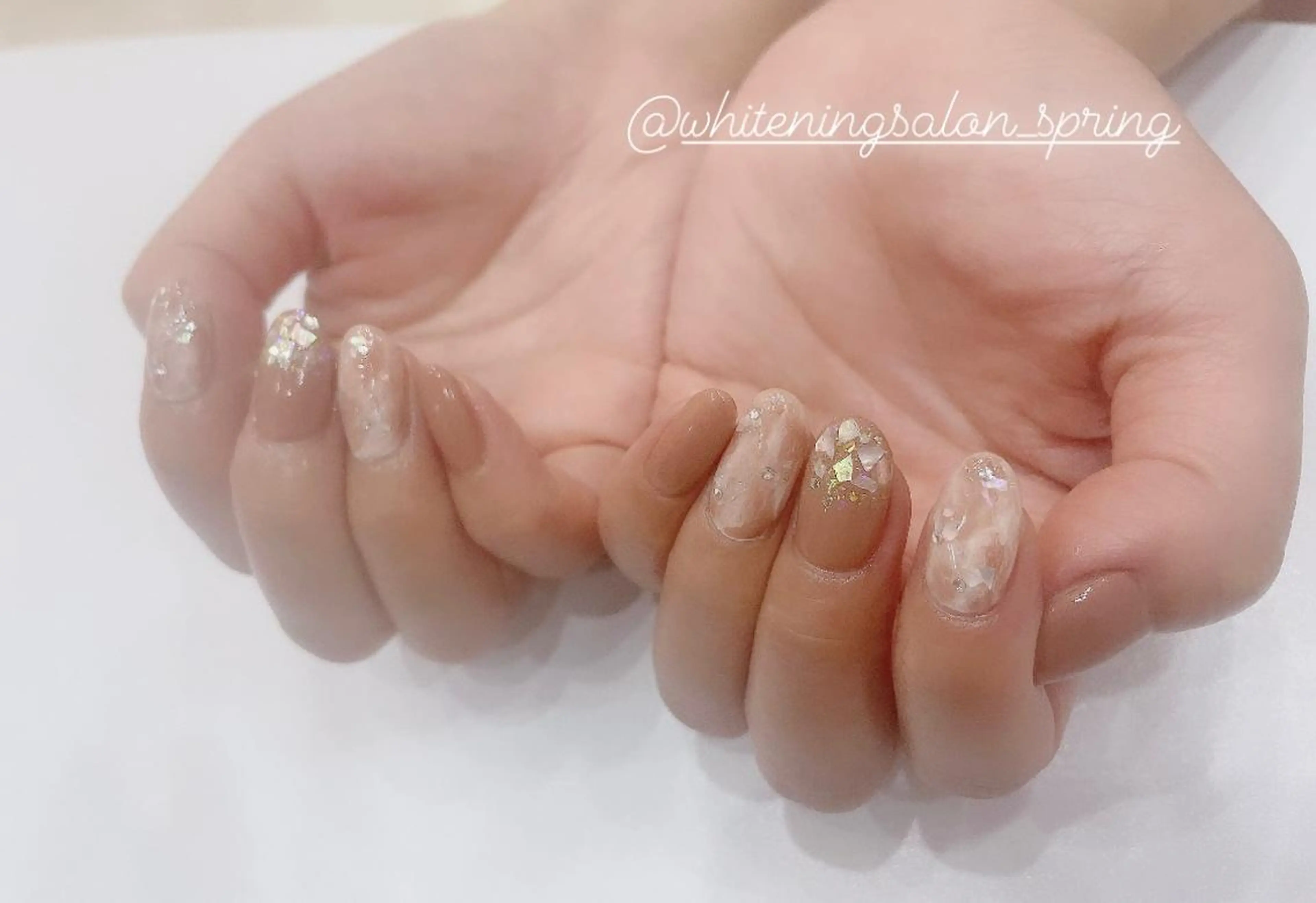 ネイル 桜ネイル 大理石ネイル(マーブル) Nakao Hitomiのネイルデザイン