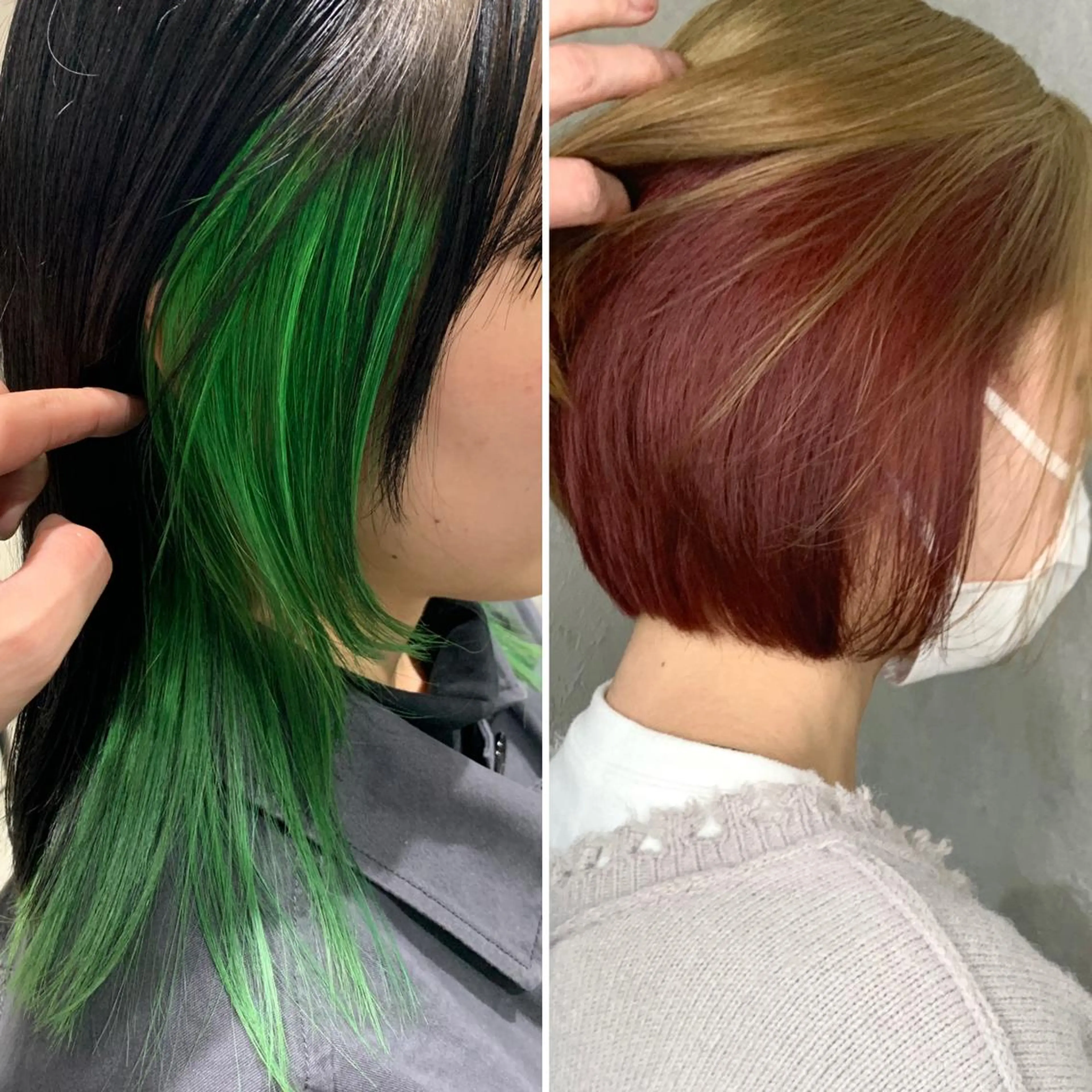 ショート カラー インナーカラー トリートメント ヘアカラー トリートメント 岡崎勇人/レイヤー/ 韓国/ケラチンTRのヘアスタイル