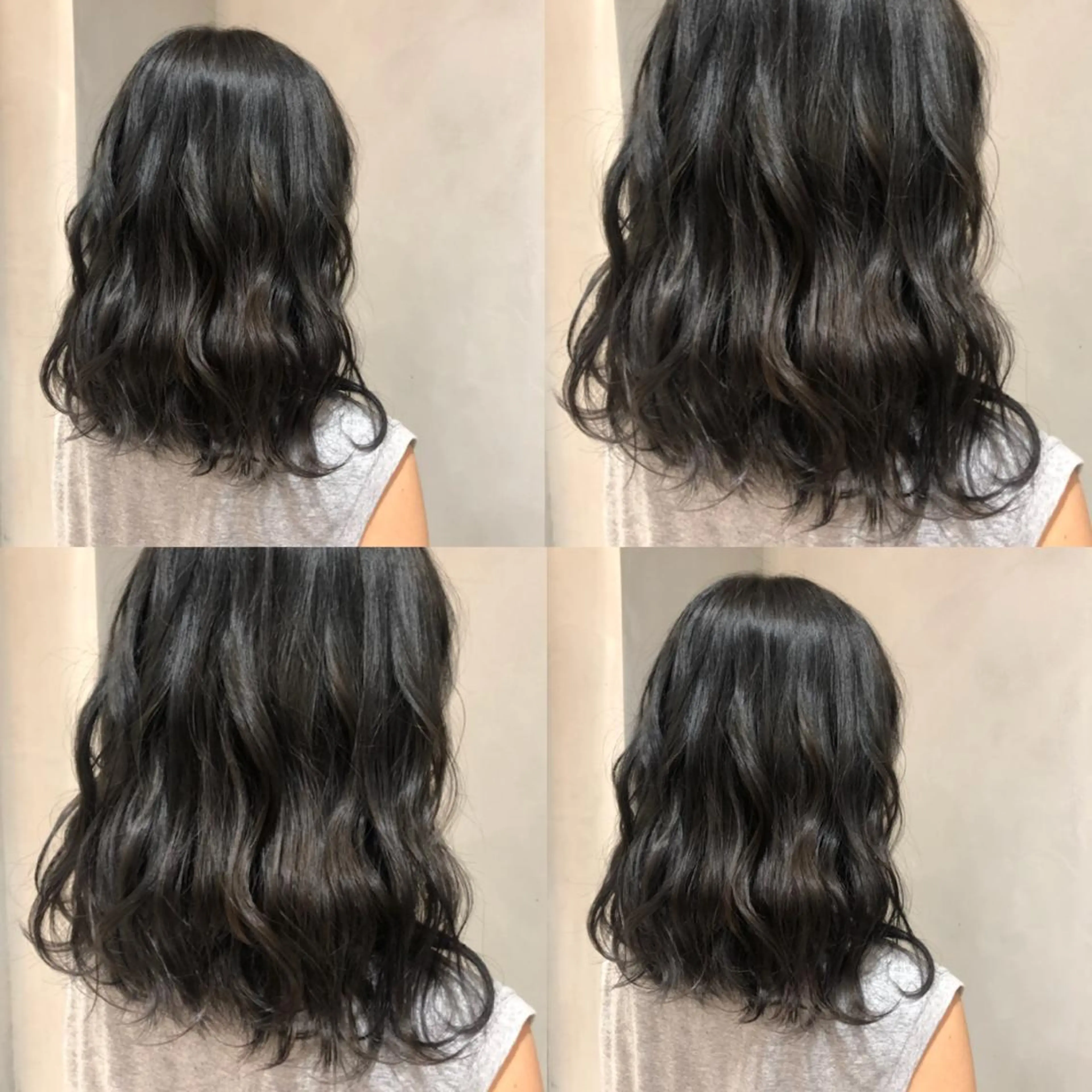 ミディアム カラー 透明感カラー グレージュ 外国人風カラー カジュアルを女っぽく 𝗮𝘆𝗮𝗰𝗼のヘアスタイル