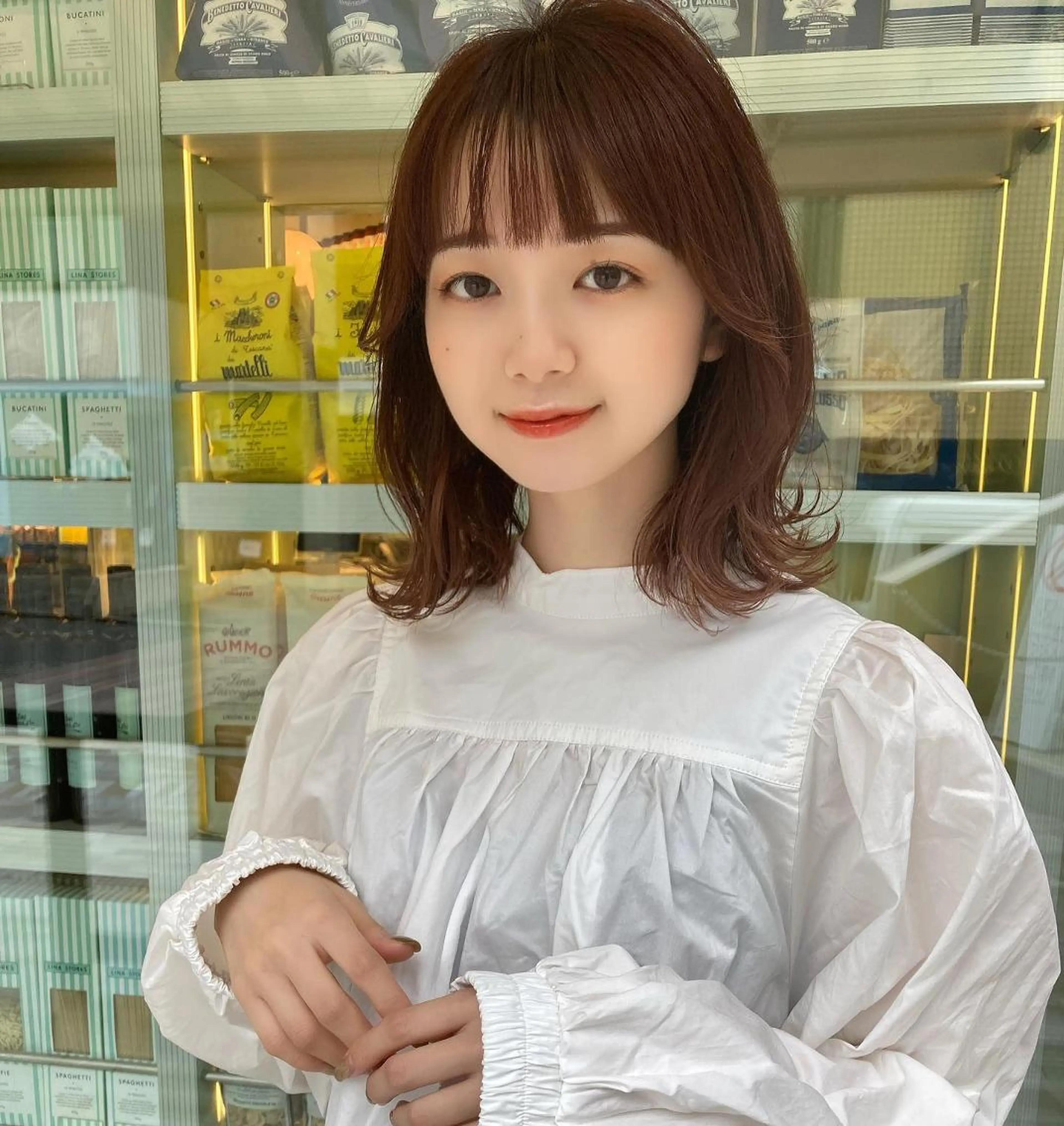 ミディアム カラー ヘアアレンジ 透明感カラー グラデーションカラー グレージュ ハイライトカラー くびれヘア 韓国/髪質改善💘 櫻井かれんのヘアスタイル