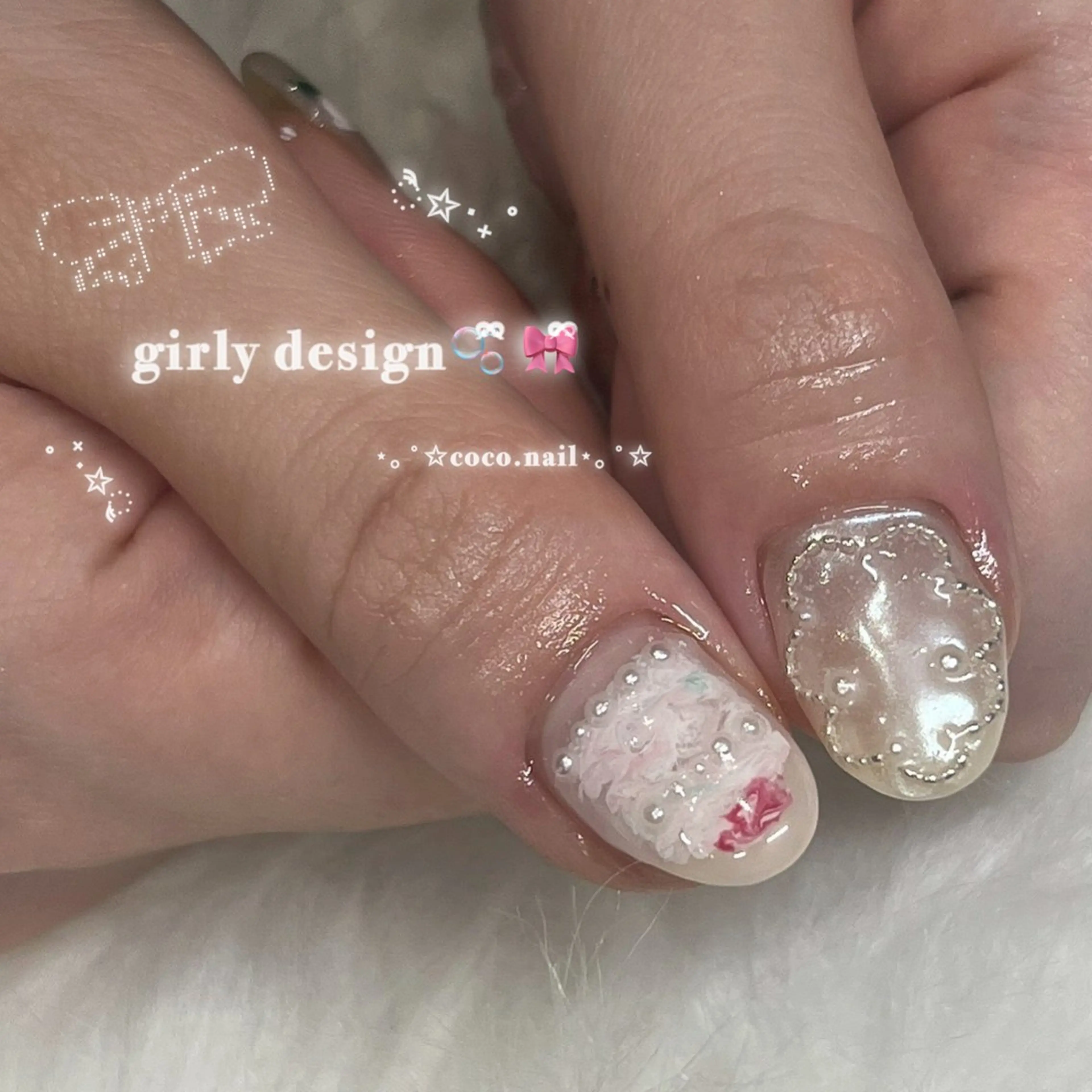 ネイル ハンドネイル フットネイル lili.nail y2k/ワンホンのネイルデザイン