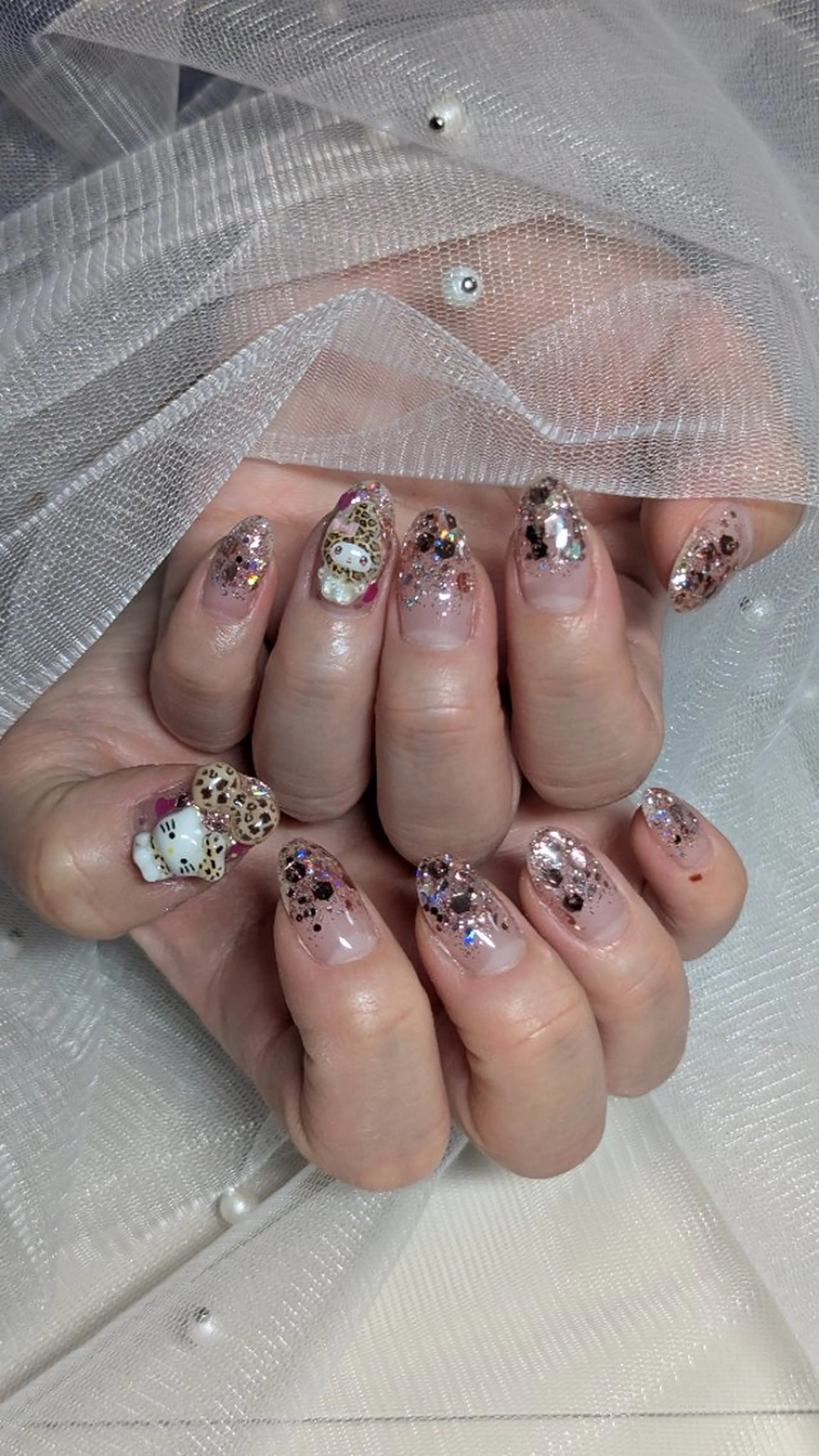 ネイル ラメ(グリッター) ラメグラデーション ワンカラーネイル ハンドネイル KANON所属・☆ KANON☆のネイルデザイン