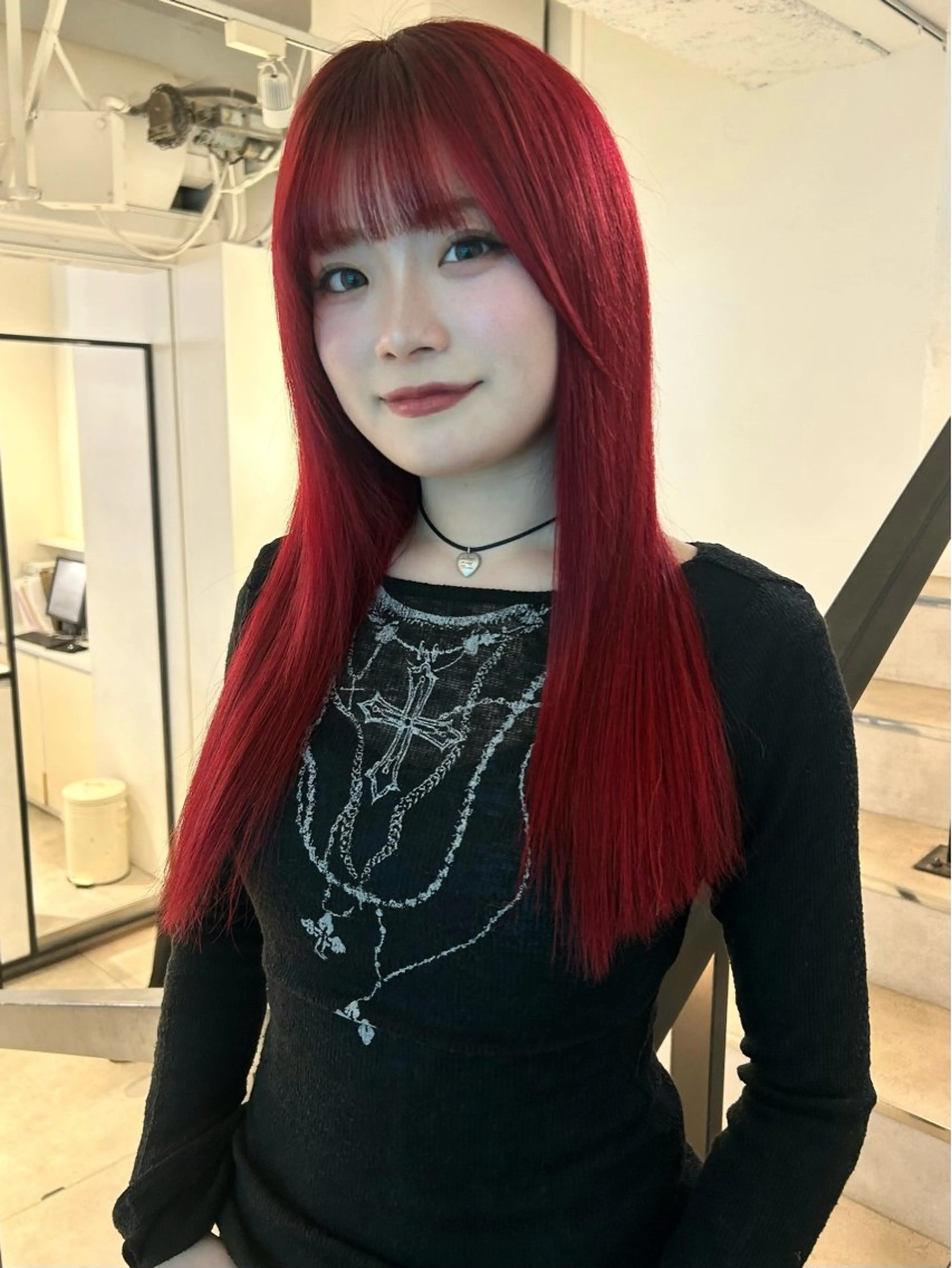 ミディアム カラー カット ヘアカラー トリートメント 🌟暖色系ハイトーン 🌟AIのヘアスタイル