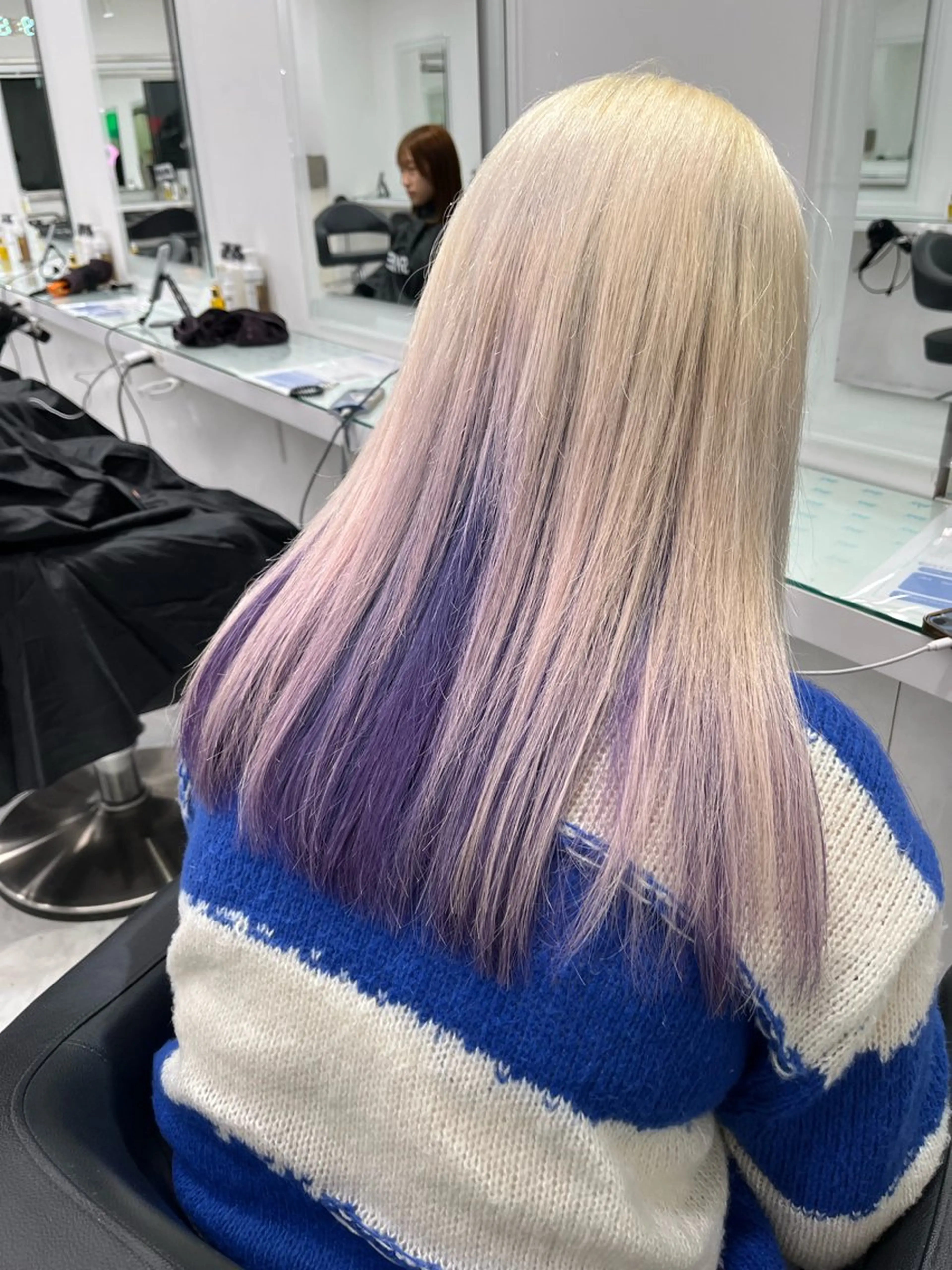 カラー ヘアカラー トリートメント ヘッドスパ ヘアセット ハイトーン艶カラー 🤍ゆうひのヘアスタイル