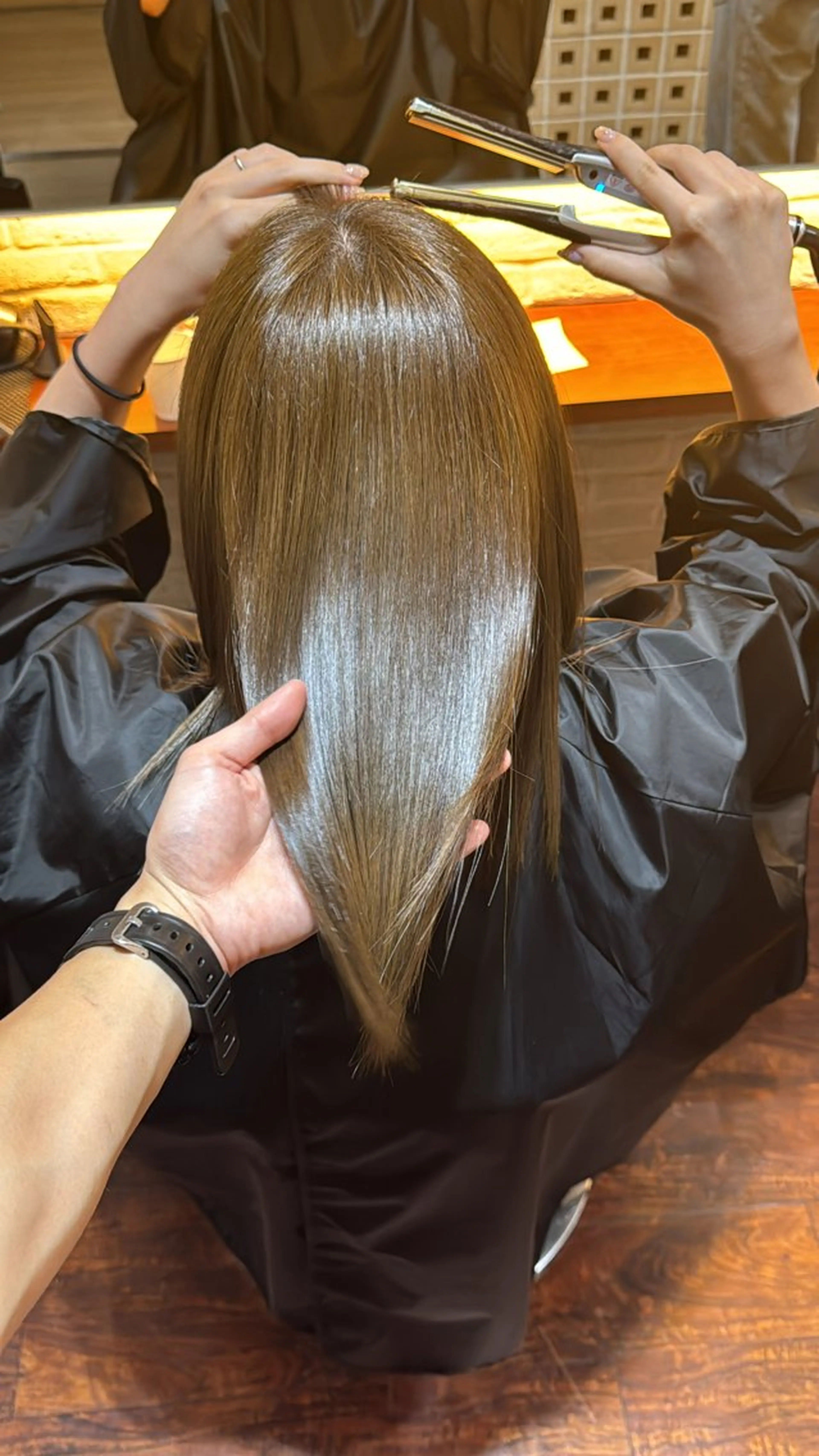 ミディアム カラー ベージュカラー 透明感カラー オリーブベージュ トリートメント tet 店長 RIKITOのヘアスタイル