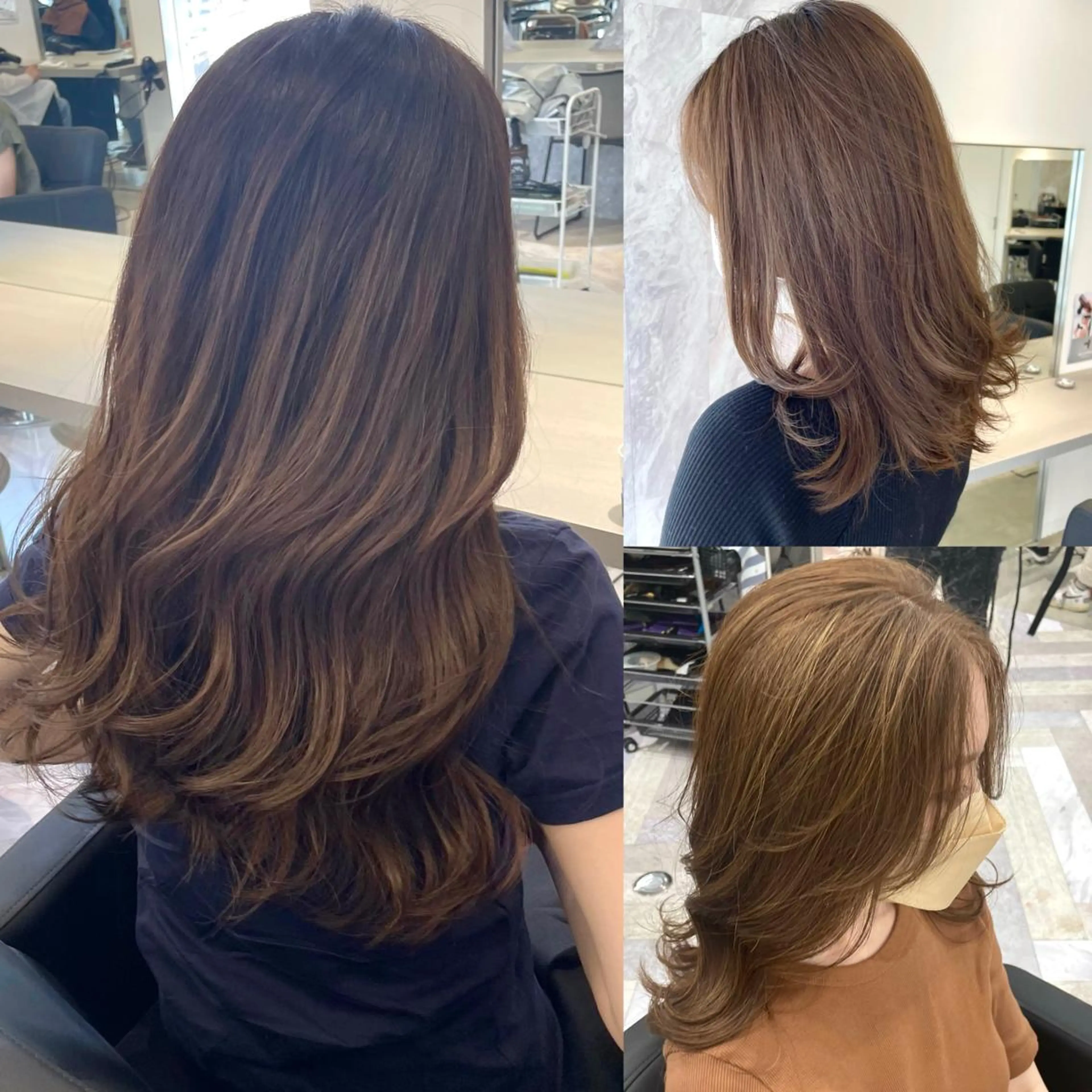 ミディアム カラー ヘアアレンジ 透明感カラー ヘアカラー トリートメント 🎗秋山勇/ GEAR.代表のヘアスタイル